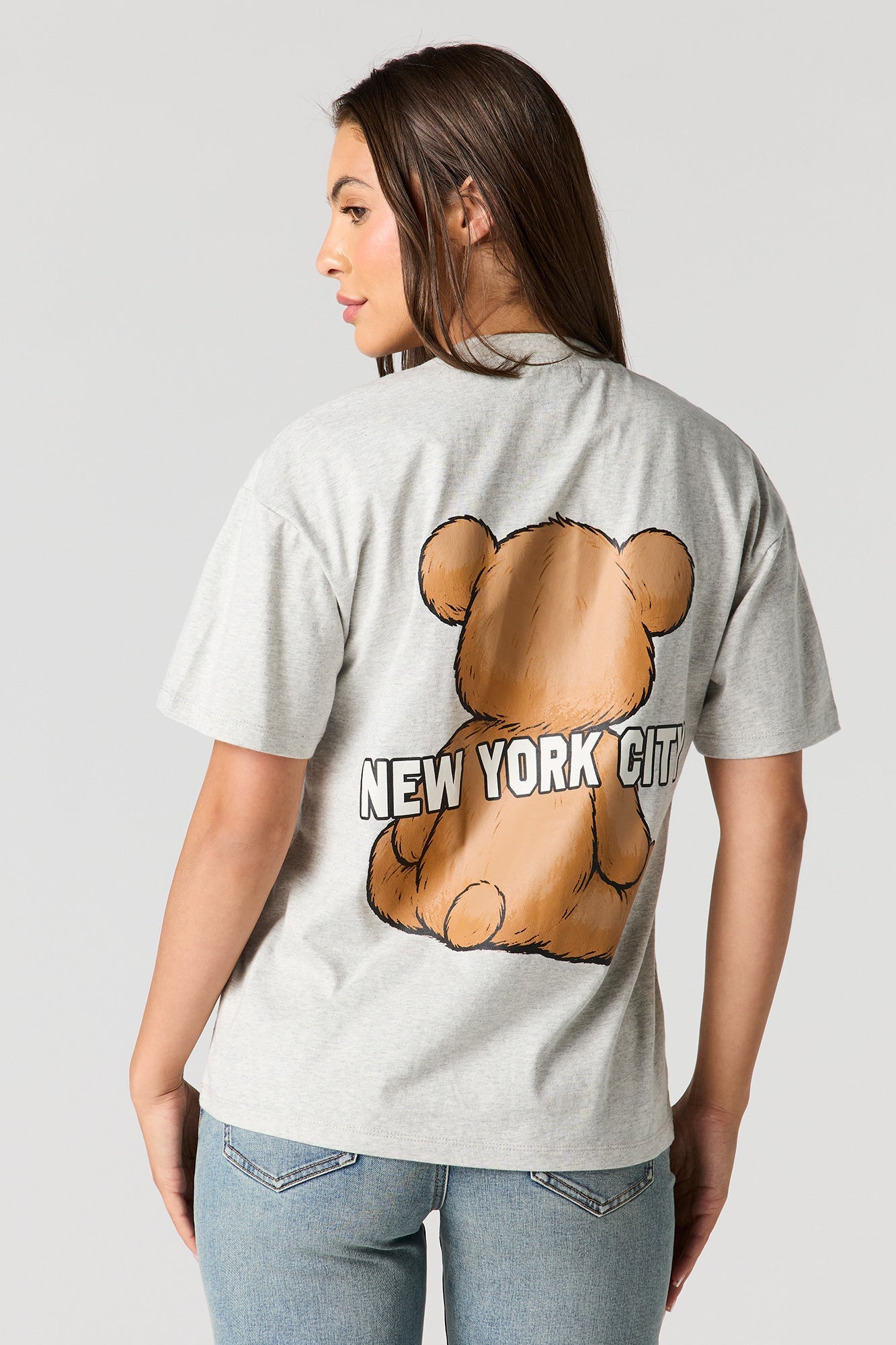 Luxe Heavy Cotton Teddy Graphic Boyfriend T-Shirt