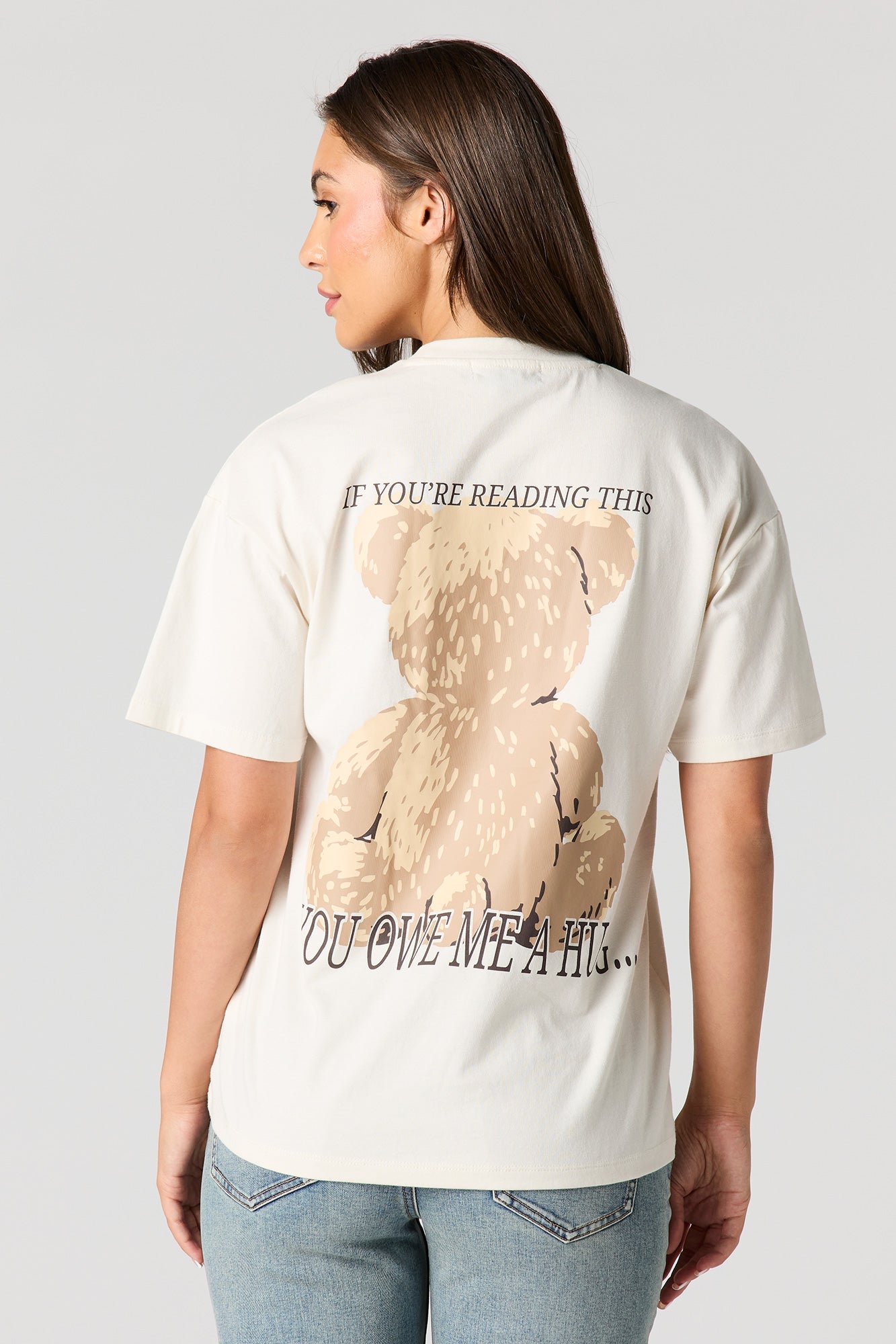 Luxe Heavy Cotton Teddy Graphic Boyfriend T-Shirt