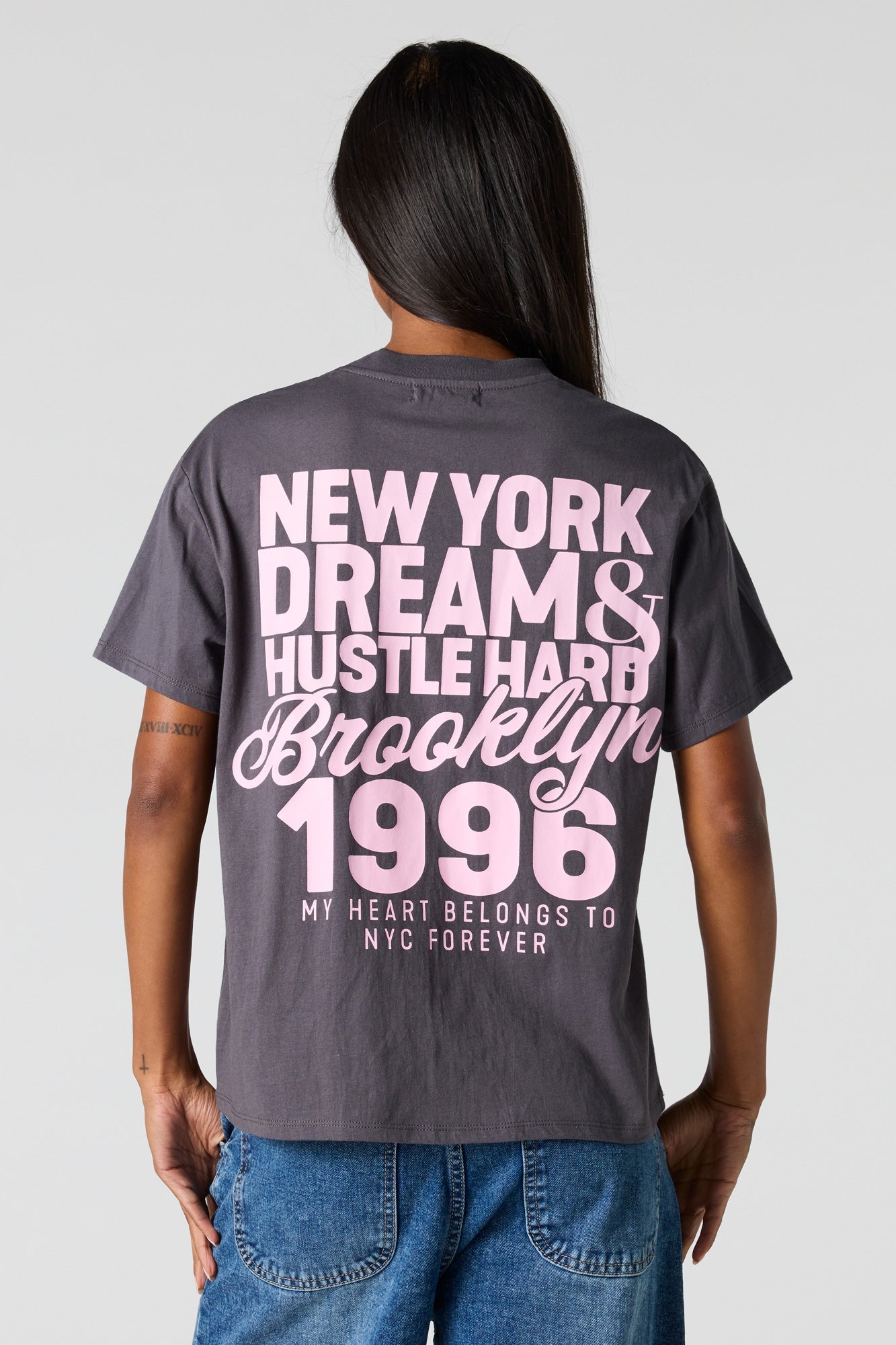 NYC Puff Print Boxy Boyfriend T-Shirt