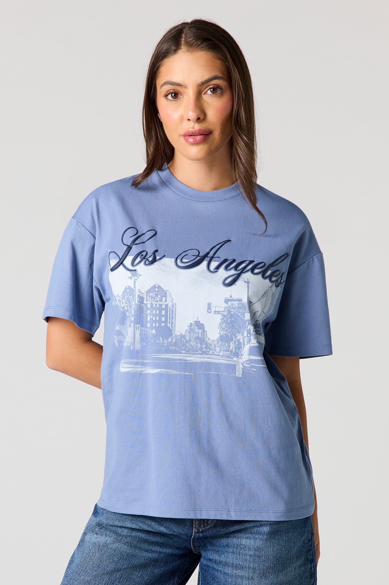 Luxe Heavy Cotton LA Graphic Boyfriend T-Shirt