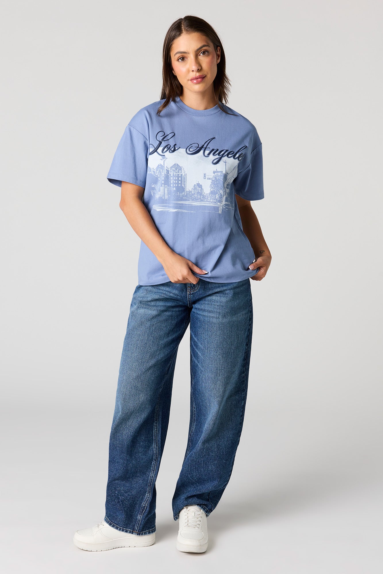 Luxe Heavy Cotton LA Graphic Boyfriend T-Shirt