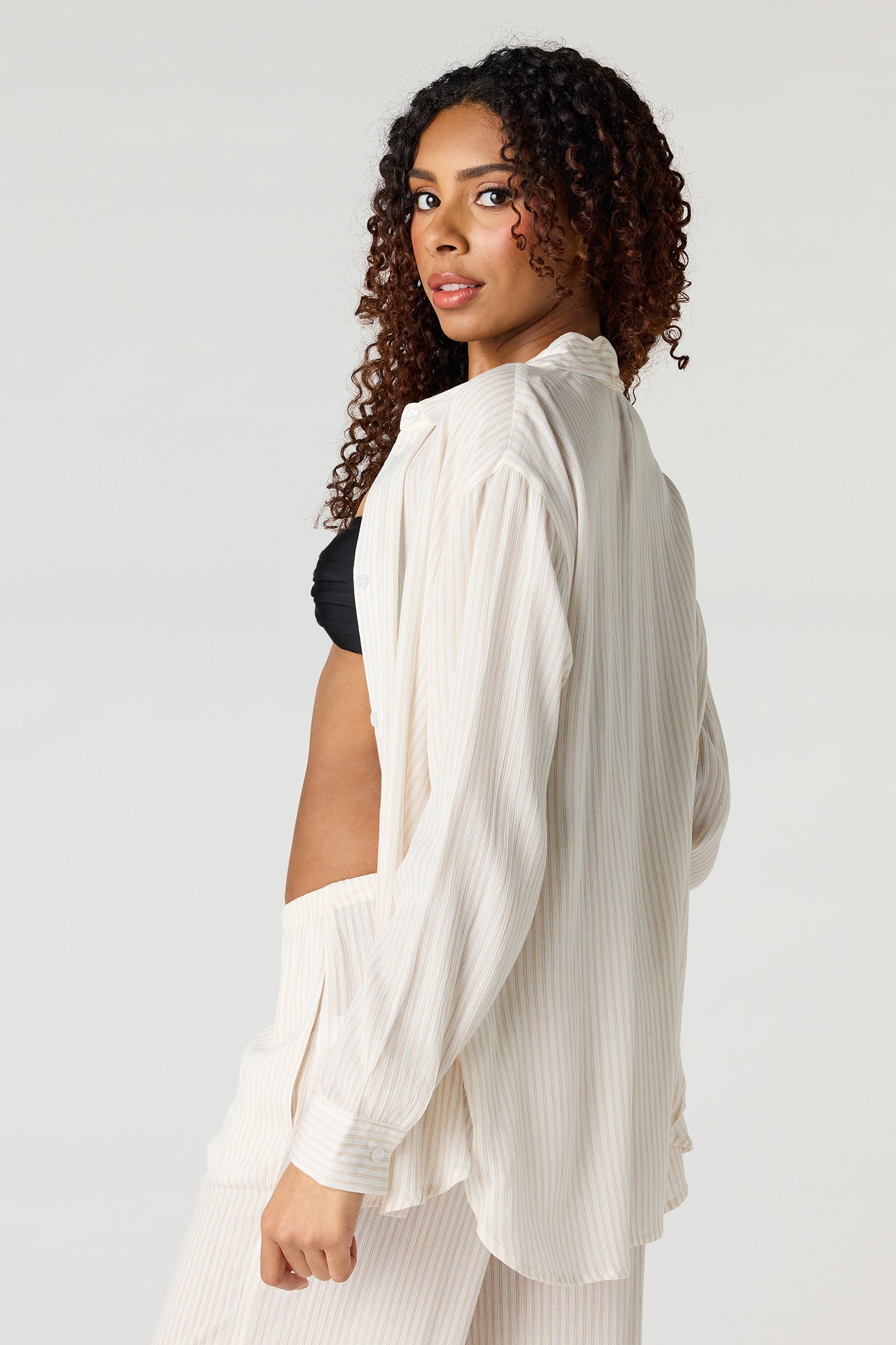Flowy Oversized Button-Up Top