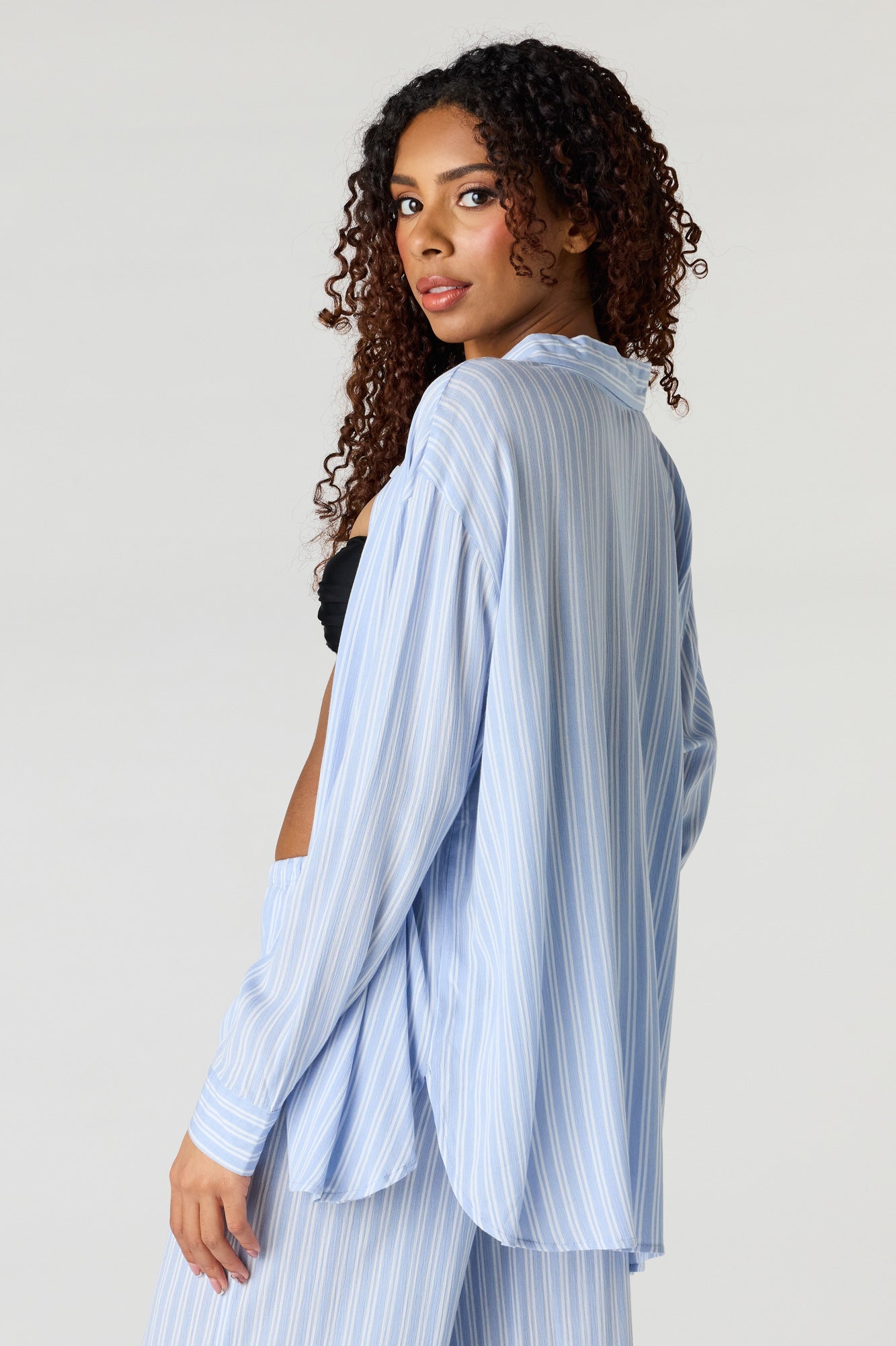 Flowy Oversized Button-Up Top