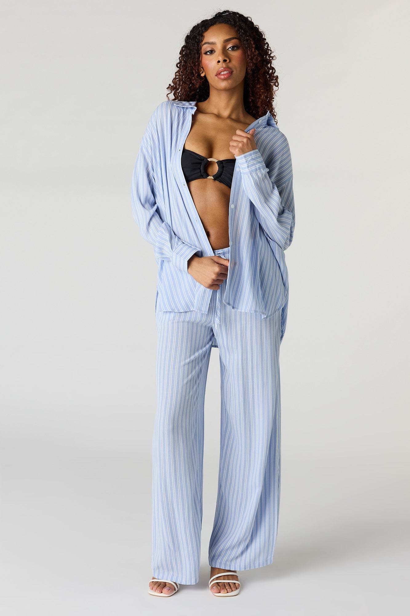 Flowy Oversized Button-Up Top