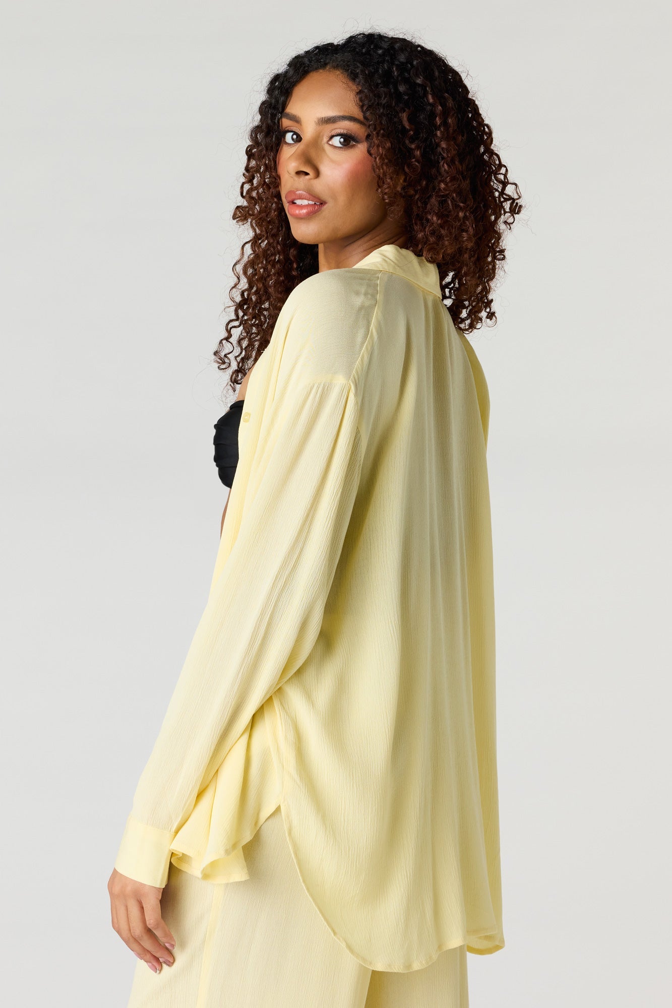 Flowy Oversized Button-Up Top