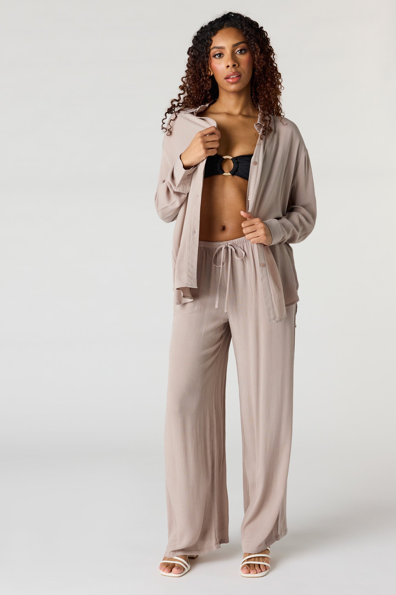 Flowy Oversized Button-Up Top