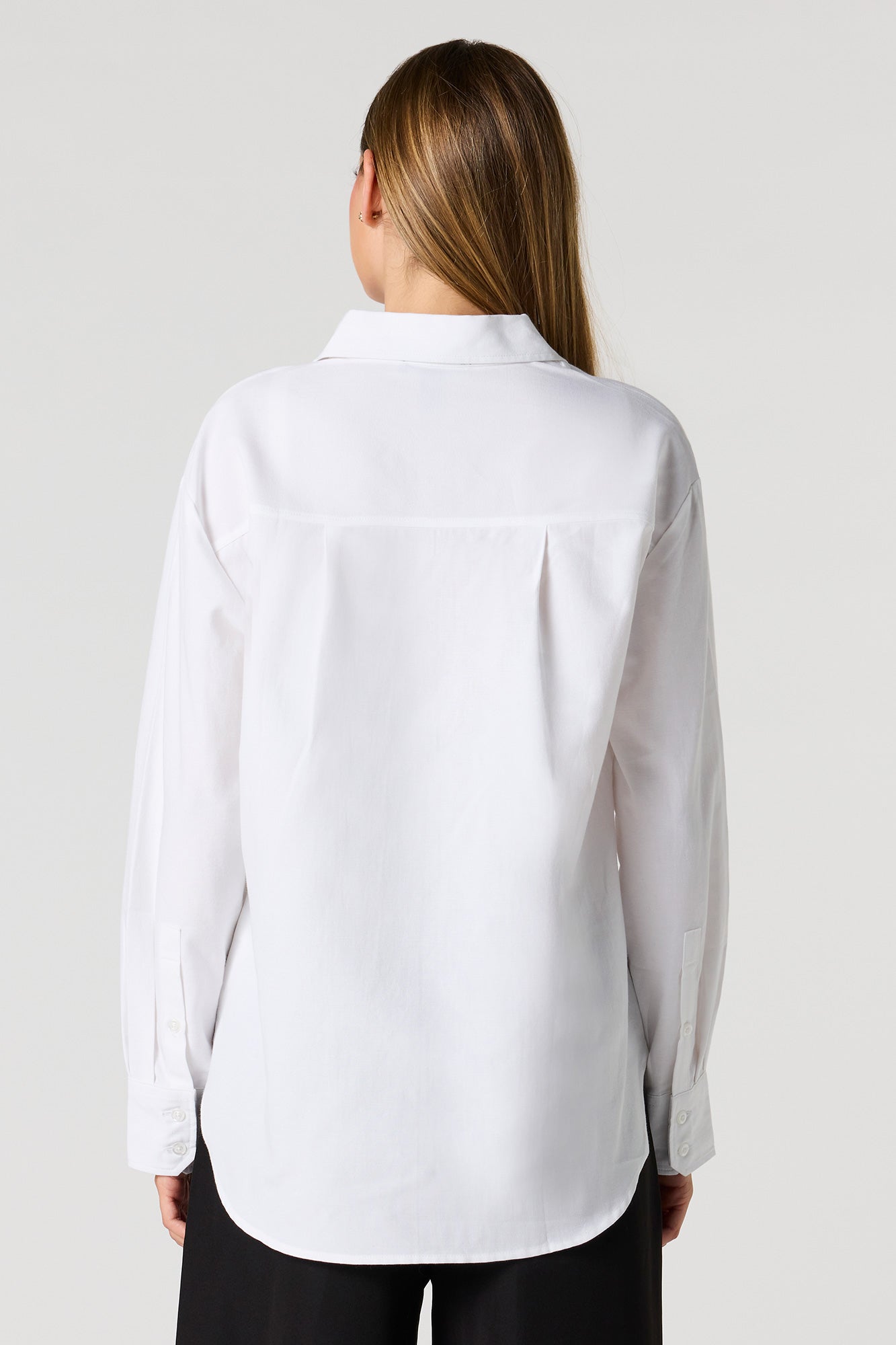 Oversized Button-Up Collared Top