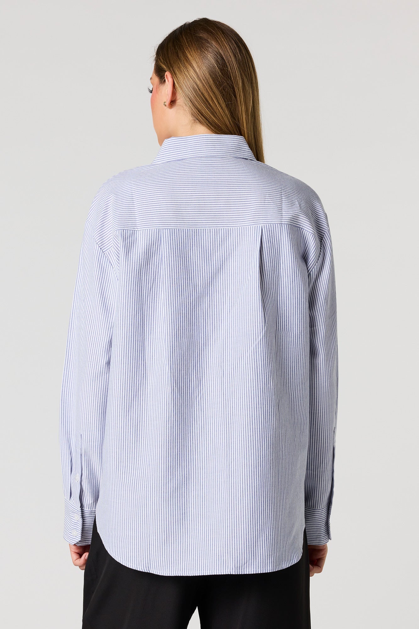 Oversized Button-Up Collared Top