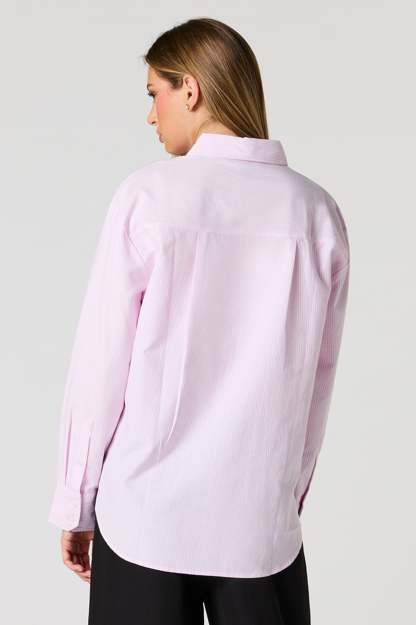Oversized Button-Up Collared Top