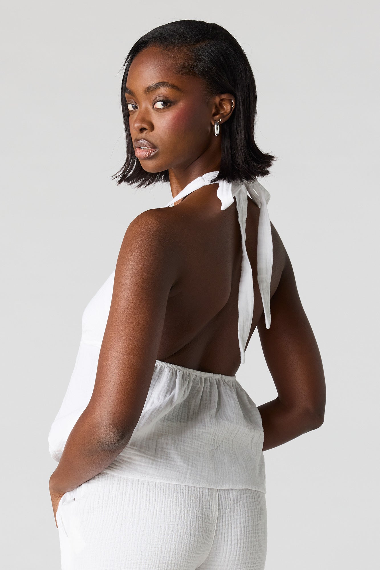 Textured Halter Top