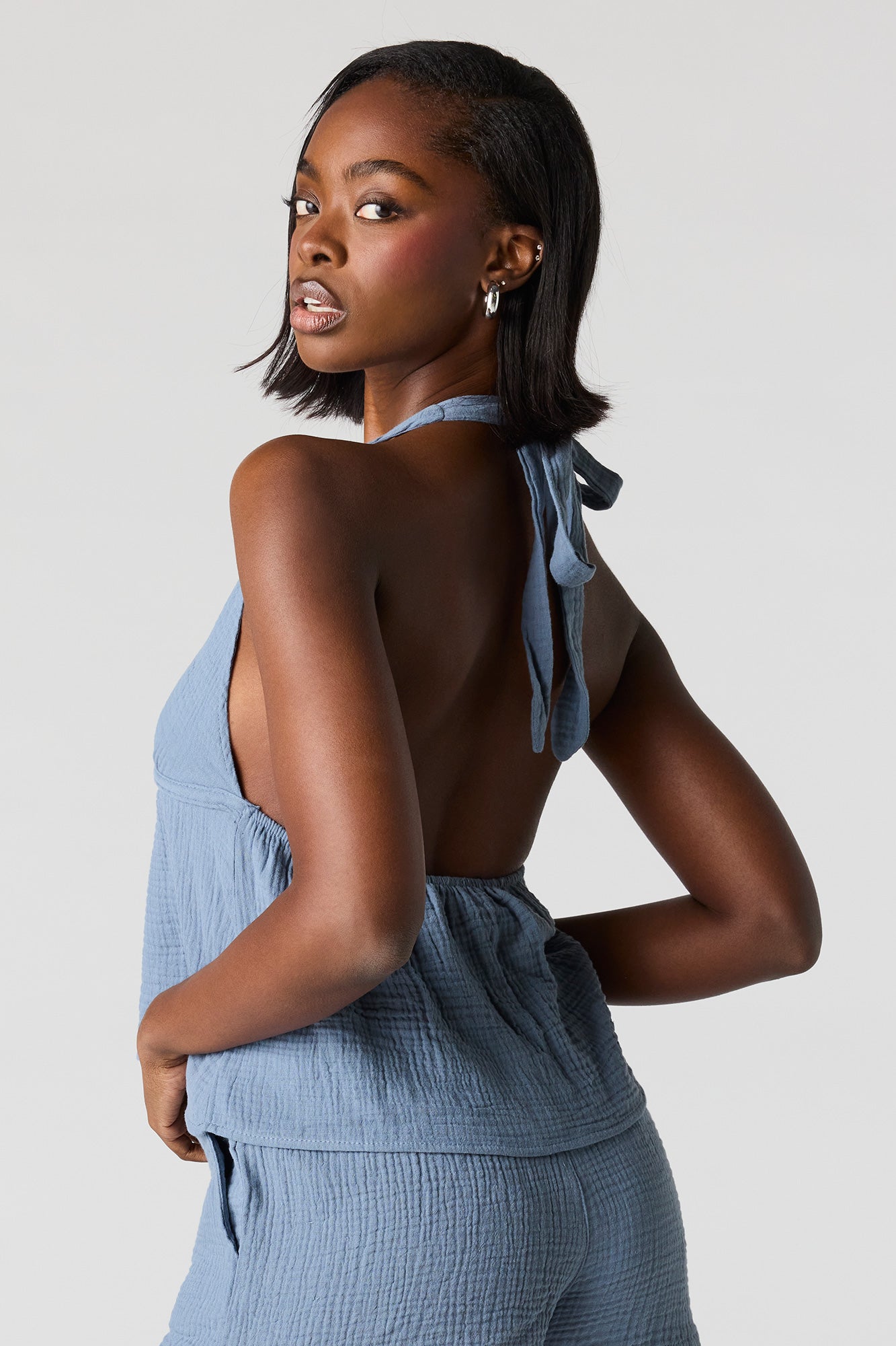 Textured Halter Top