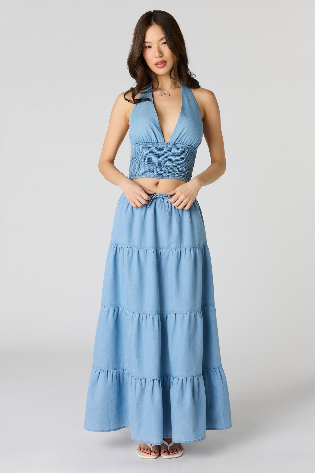 Denim Halter Top