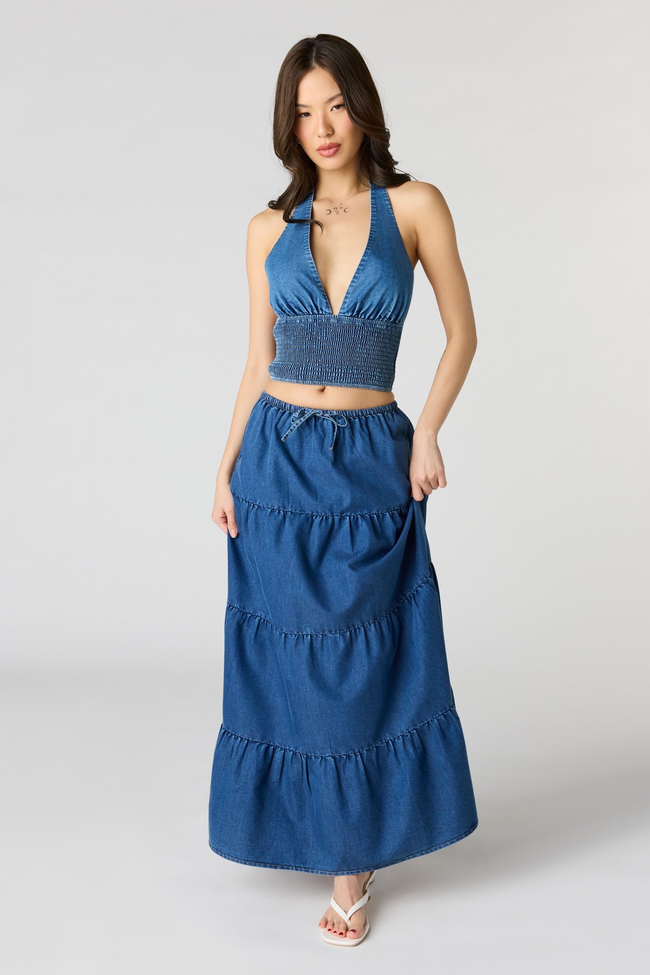 Denim Halter Top