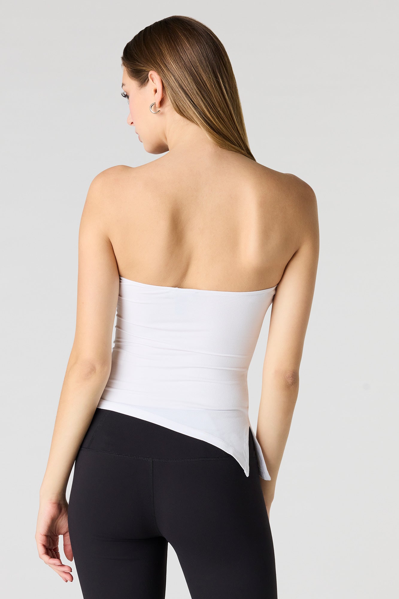 Luxe Heavy Contour Asymmetrical Tube Top