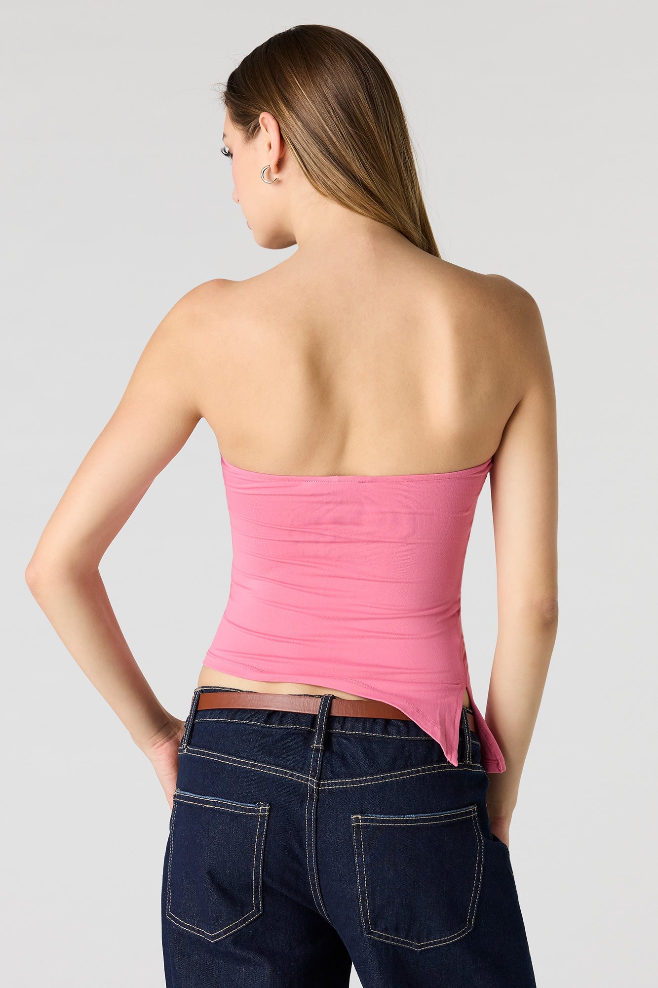Luxe Heavy Contour Asymmetrical Tube Top