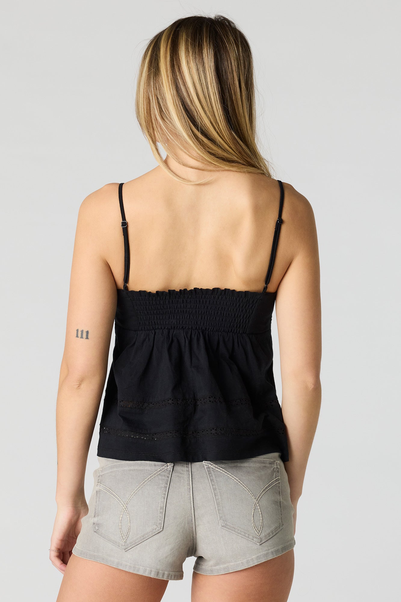 Lace Trim Babydoll Tank