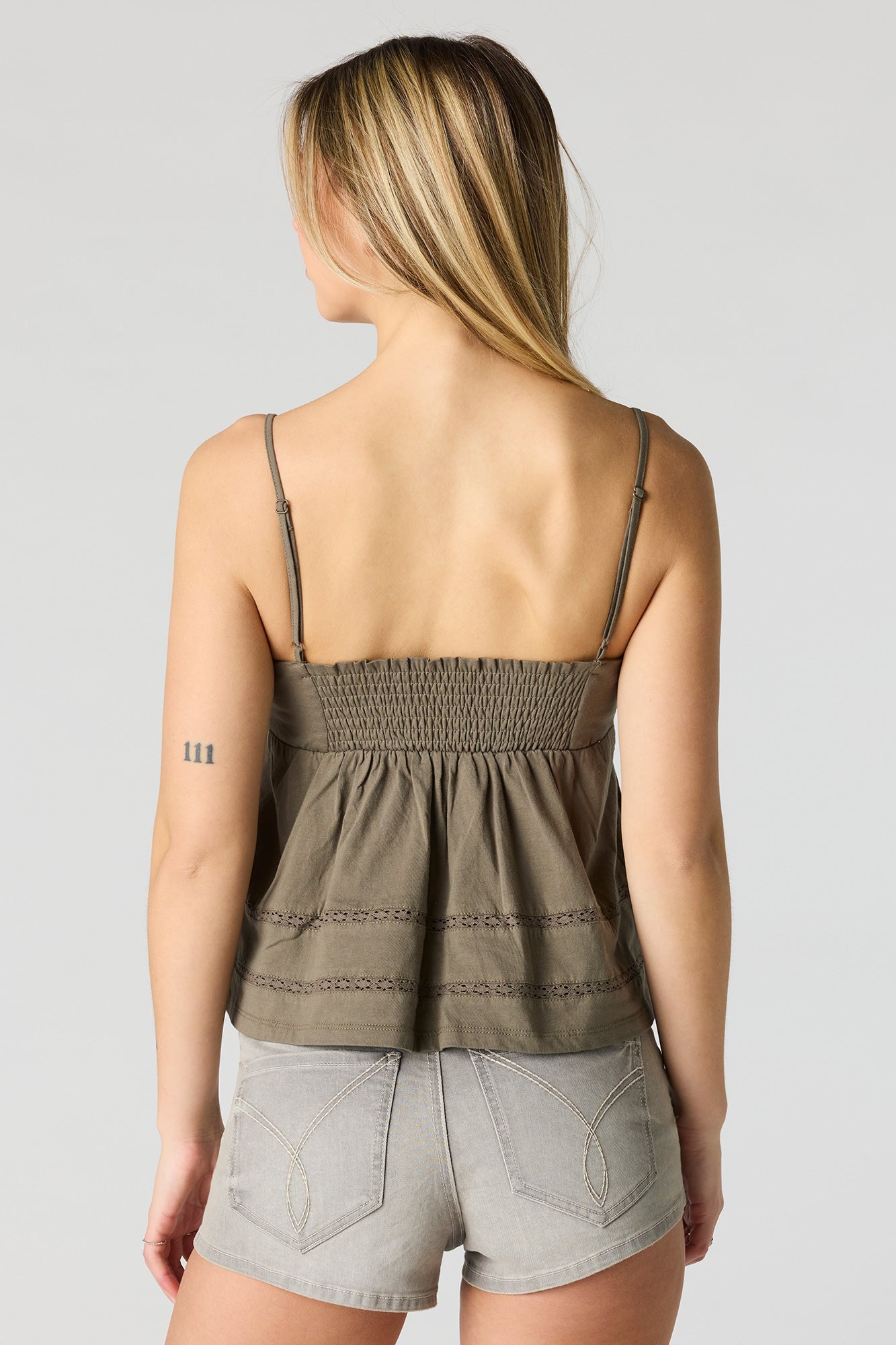 Lace Trim Babydoll Tank