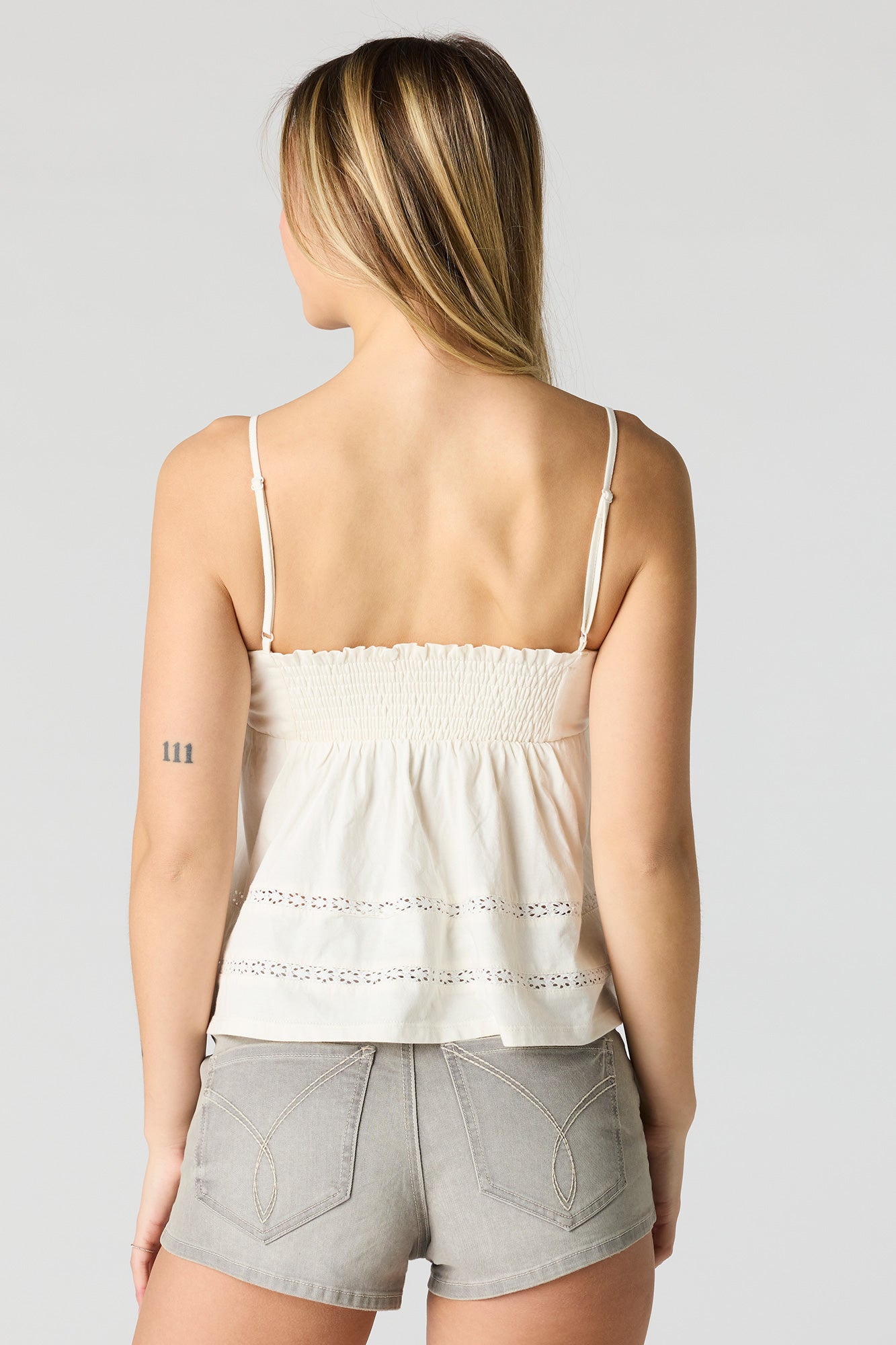 Lace Trim Babydoll Tank