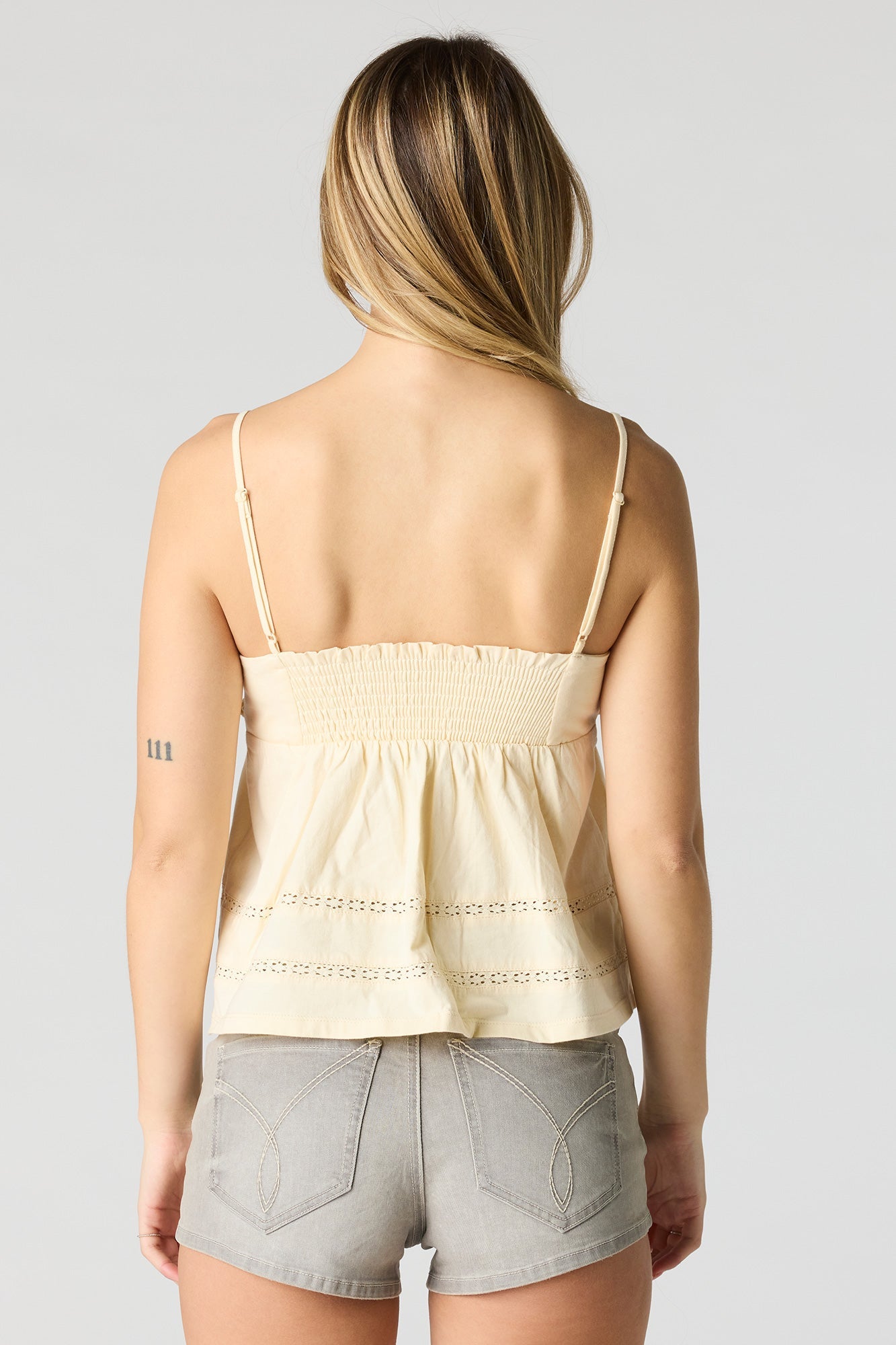 Lace Trim Babydoll Tank
