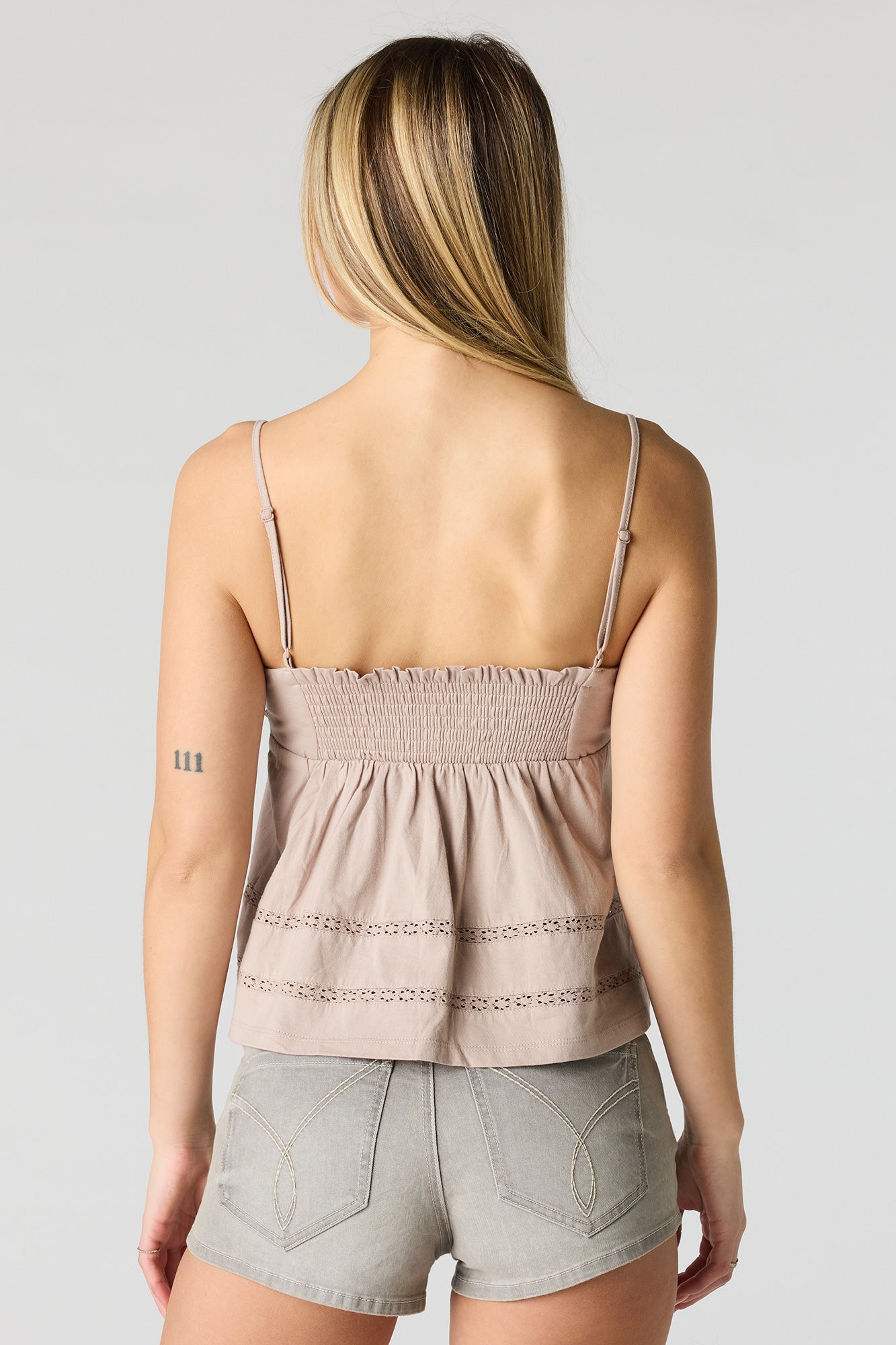 Lace Trim Babydoll Tank