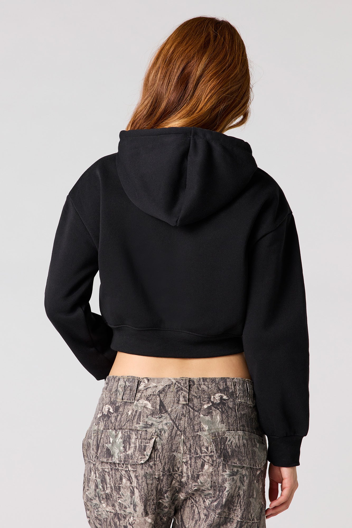 Fleece Cropped Hoodie
