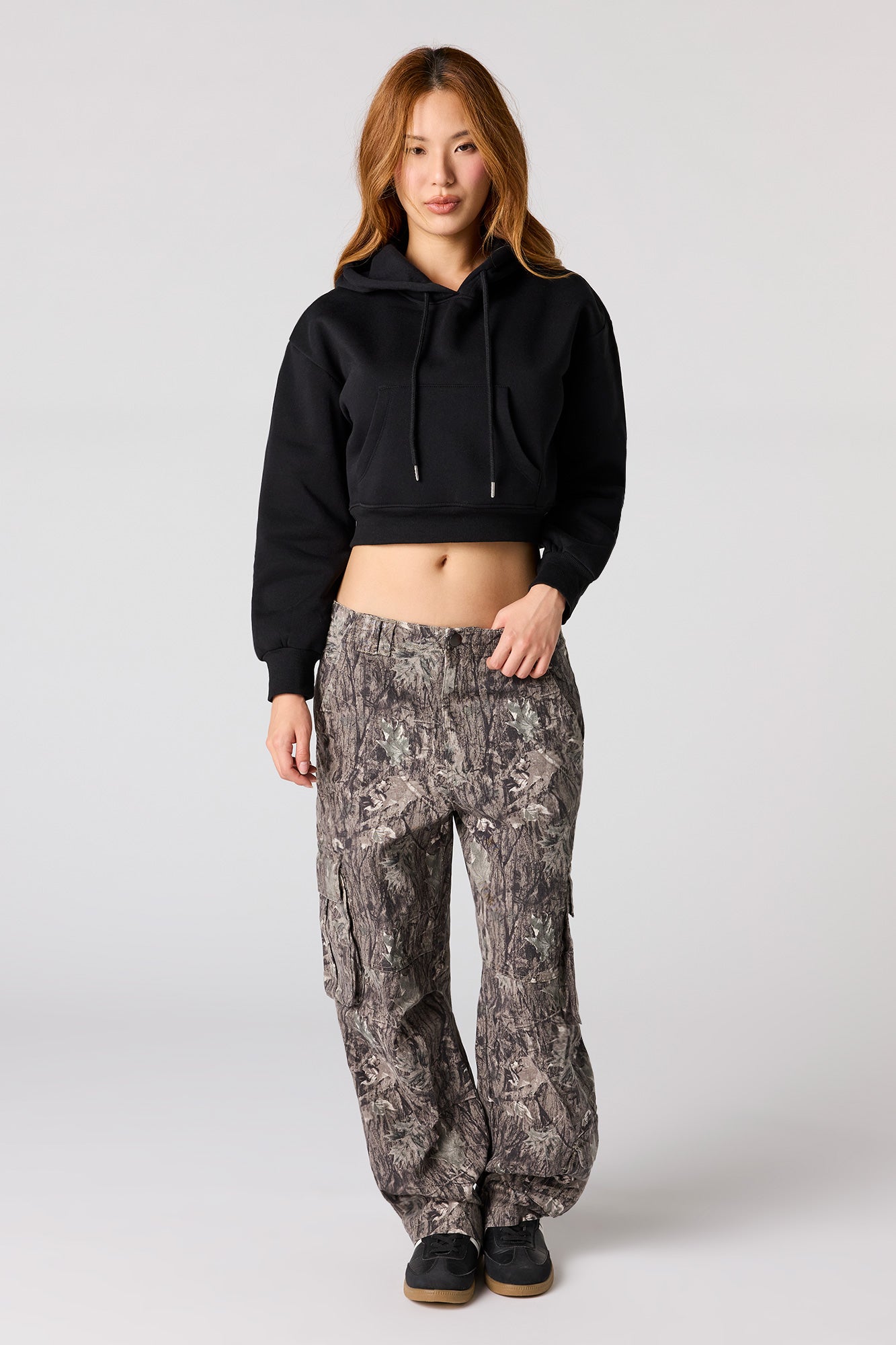 Fleece Cropped Hoodie
