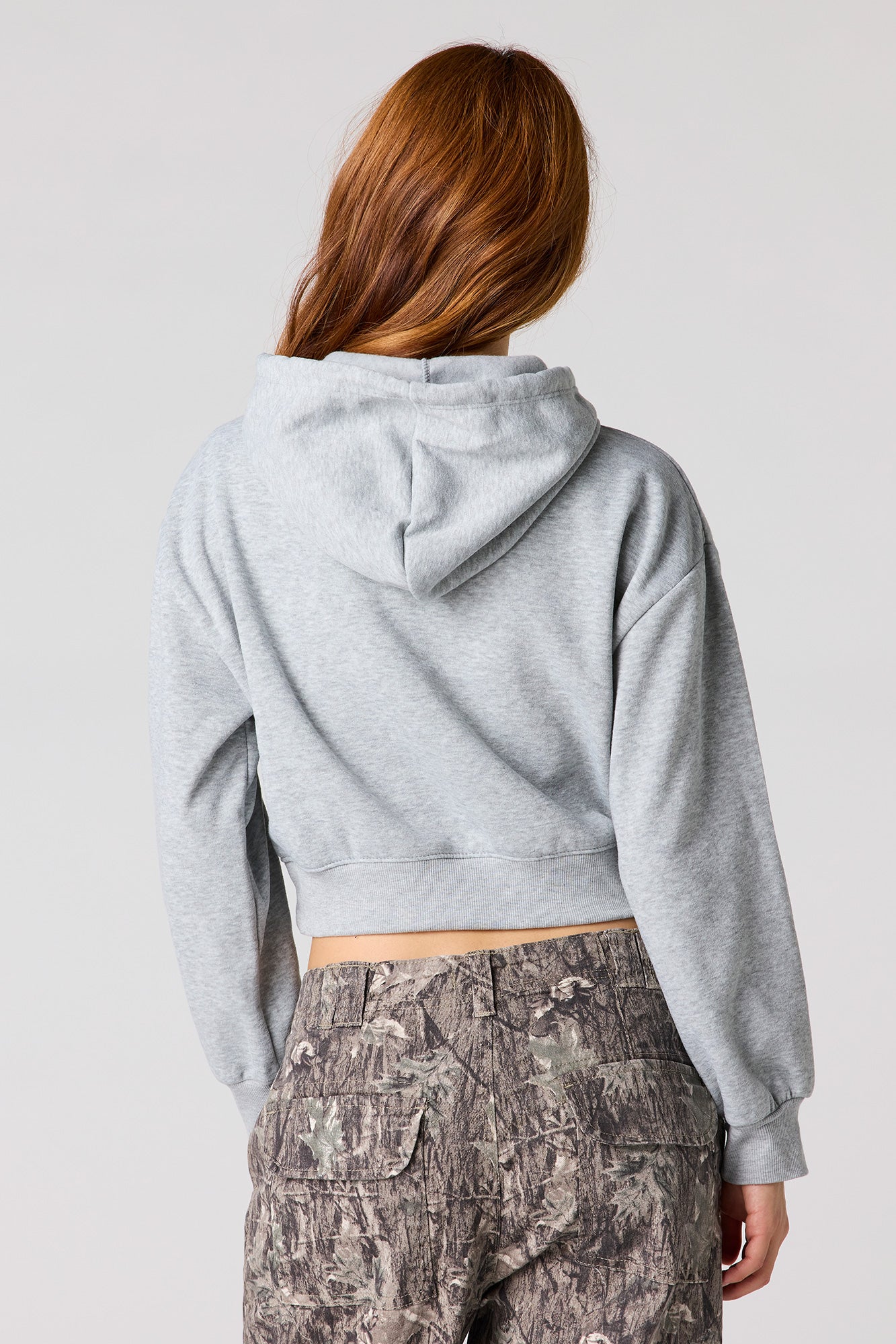 Fleece Cropped Hoodie