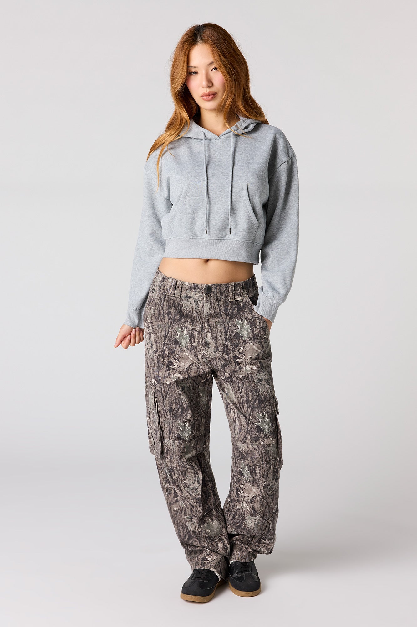 Fleece Cropped Hoodie