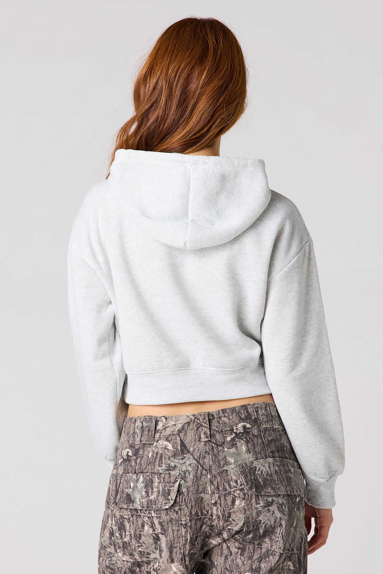 Fleece Cropped Hoodie