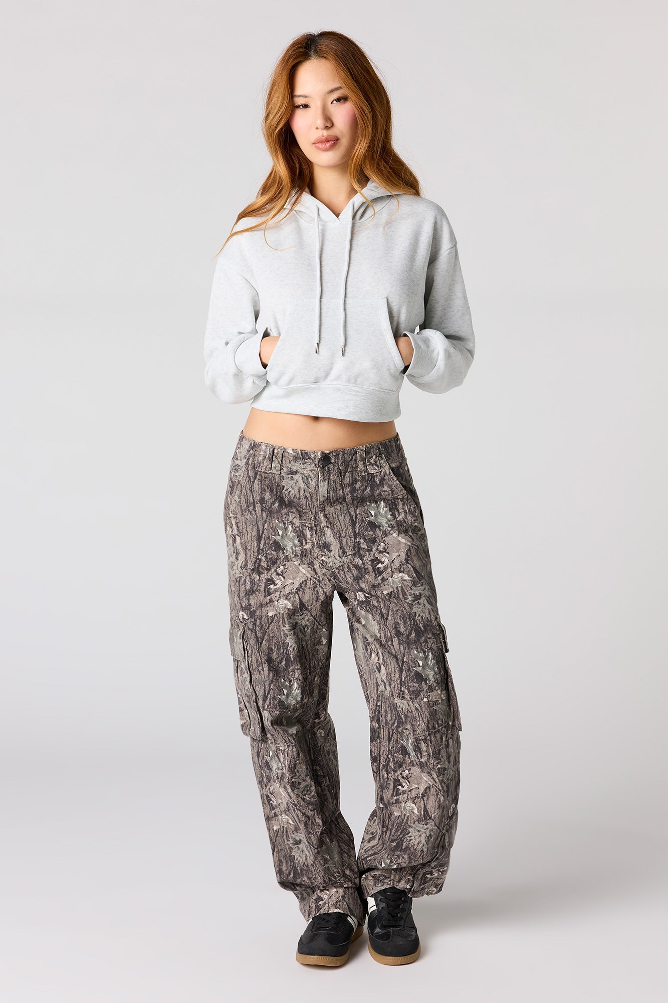 Fleece Cropped Hoodie