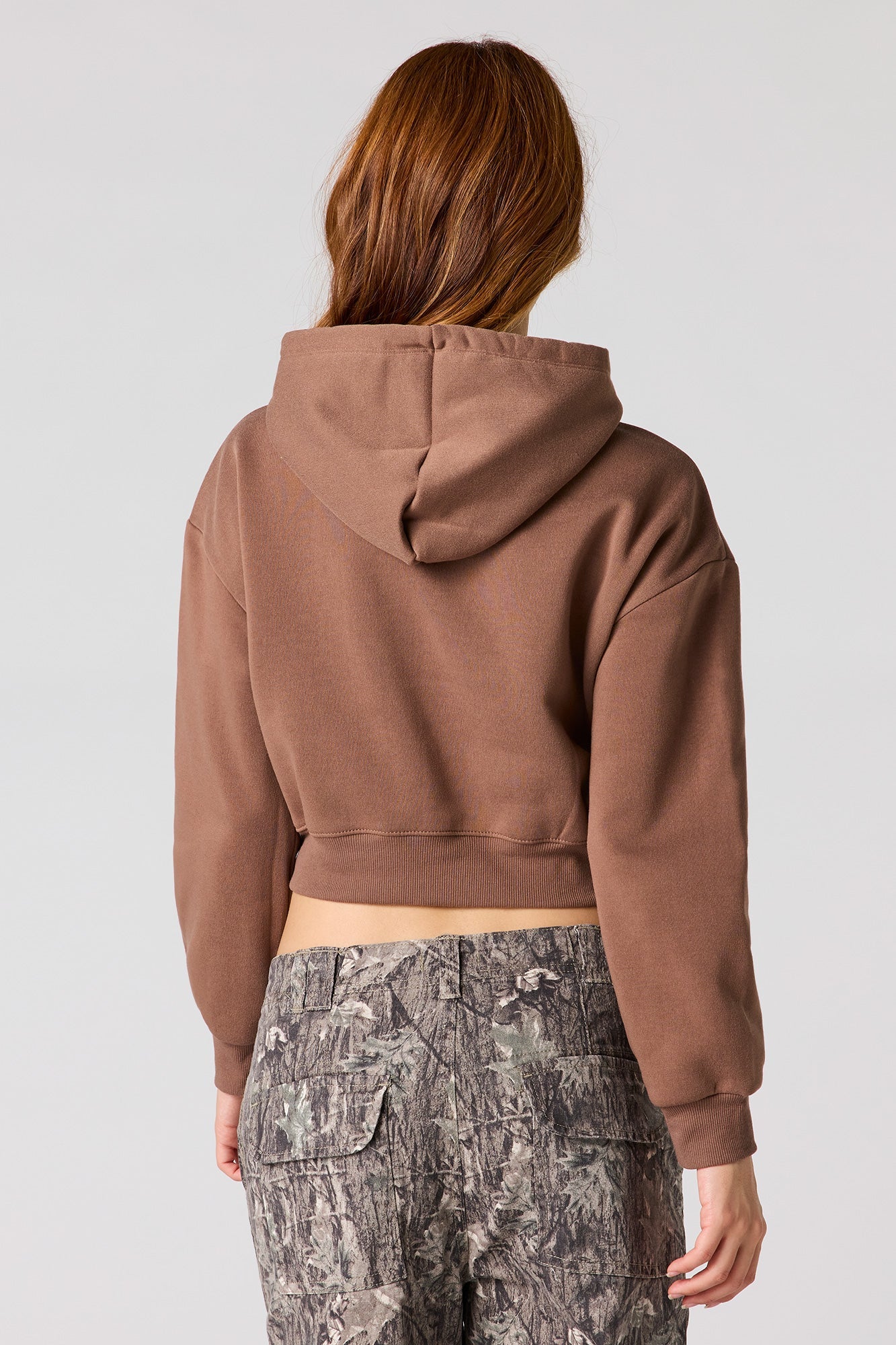 Fleece Cropped Hoodie