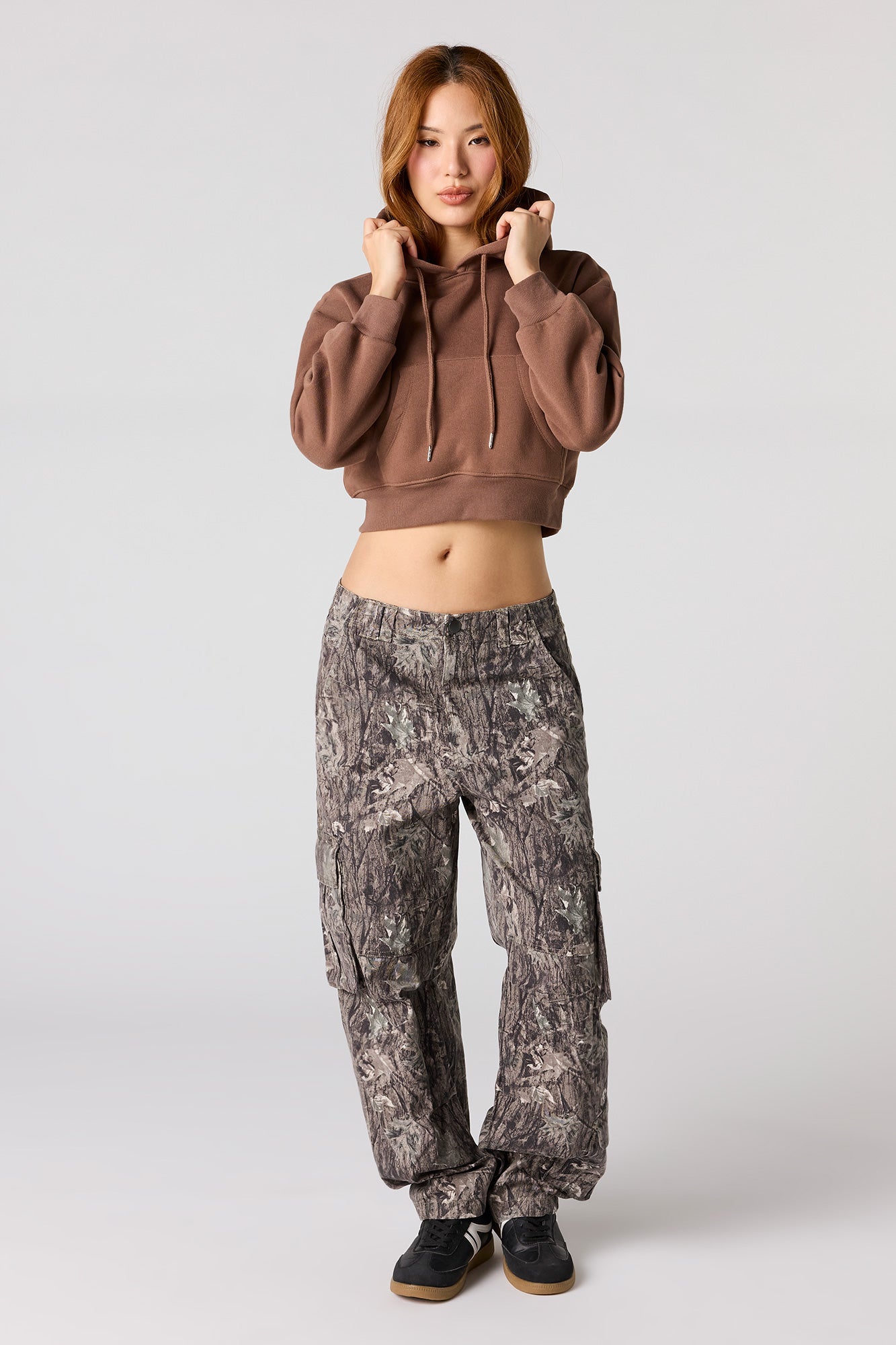 Fleece Cropped Hoodie