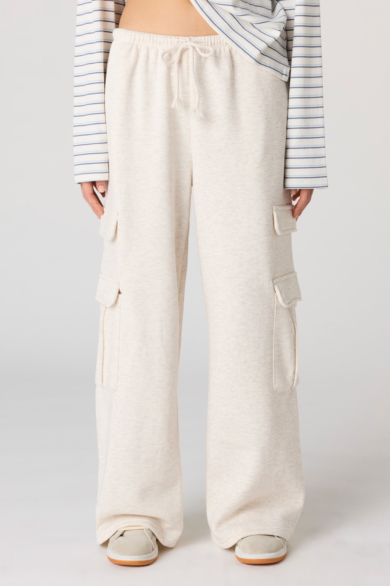 Fleece Low Rise Baggy Cargo Sweatpant
