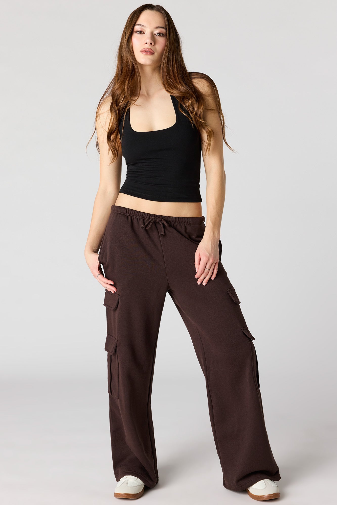Fleece Low Rise Baggy Cargo Sweatpant