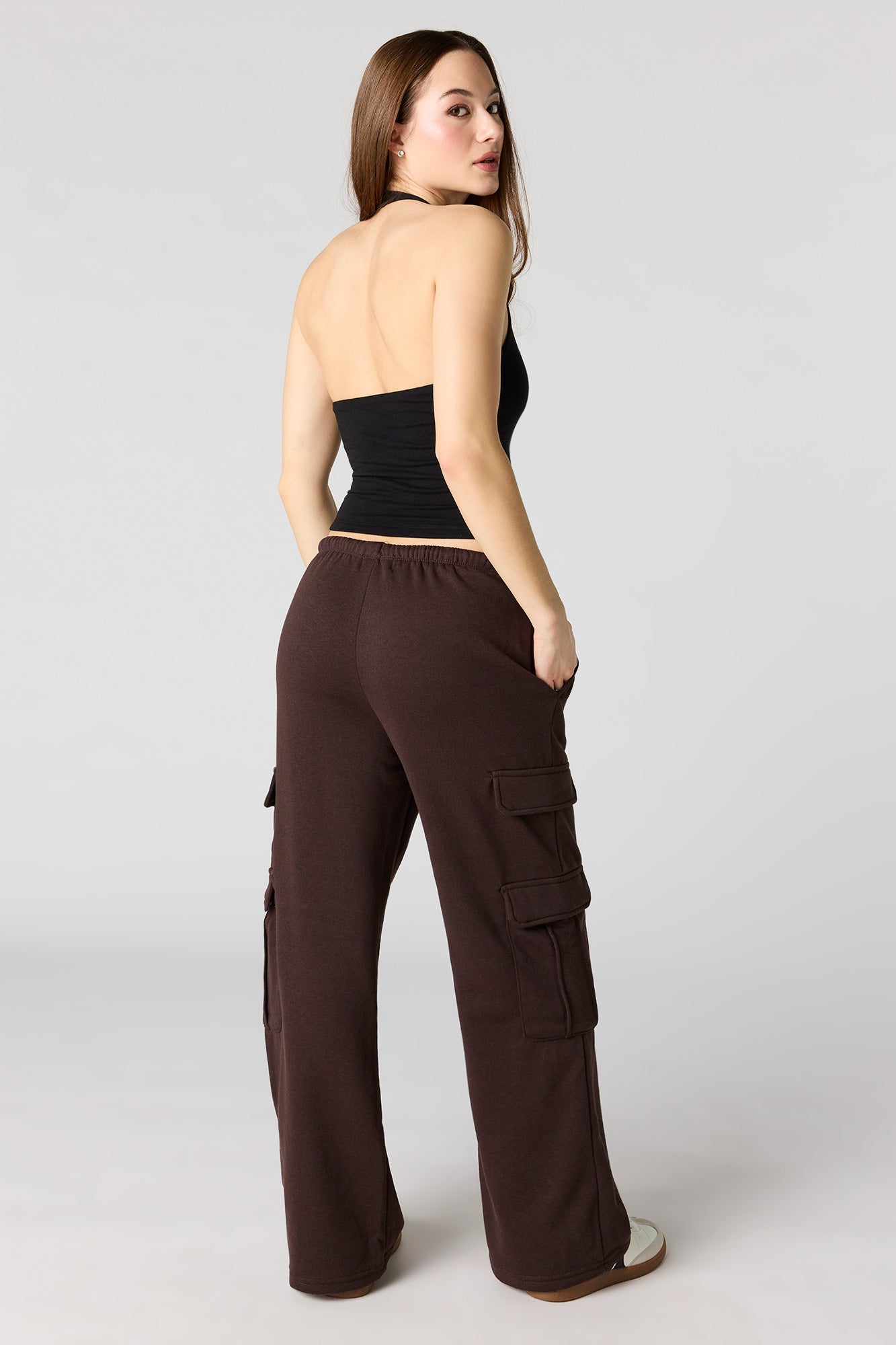 Fleece Low Rise Baggy Cargo Sweatpant