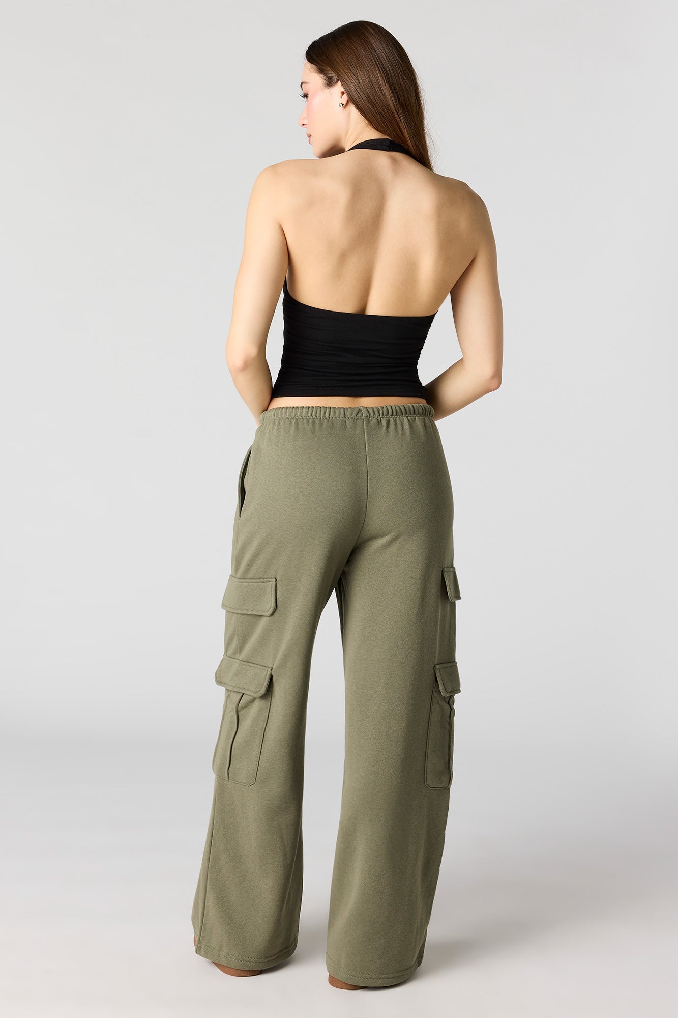 Fleece Low Rise Baggy Cargo Sweatpant