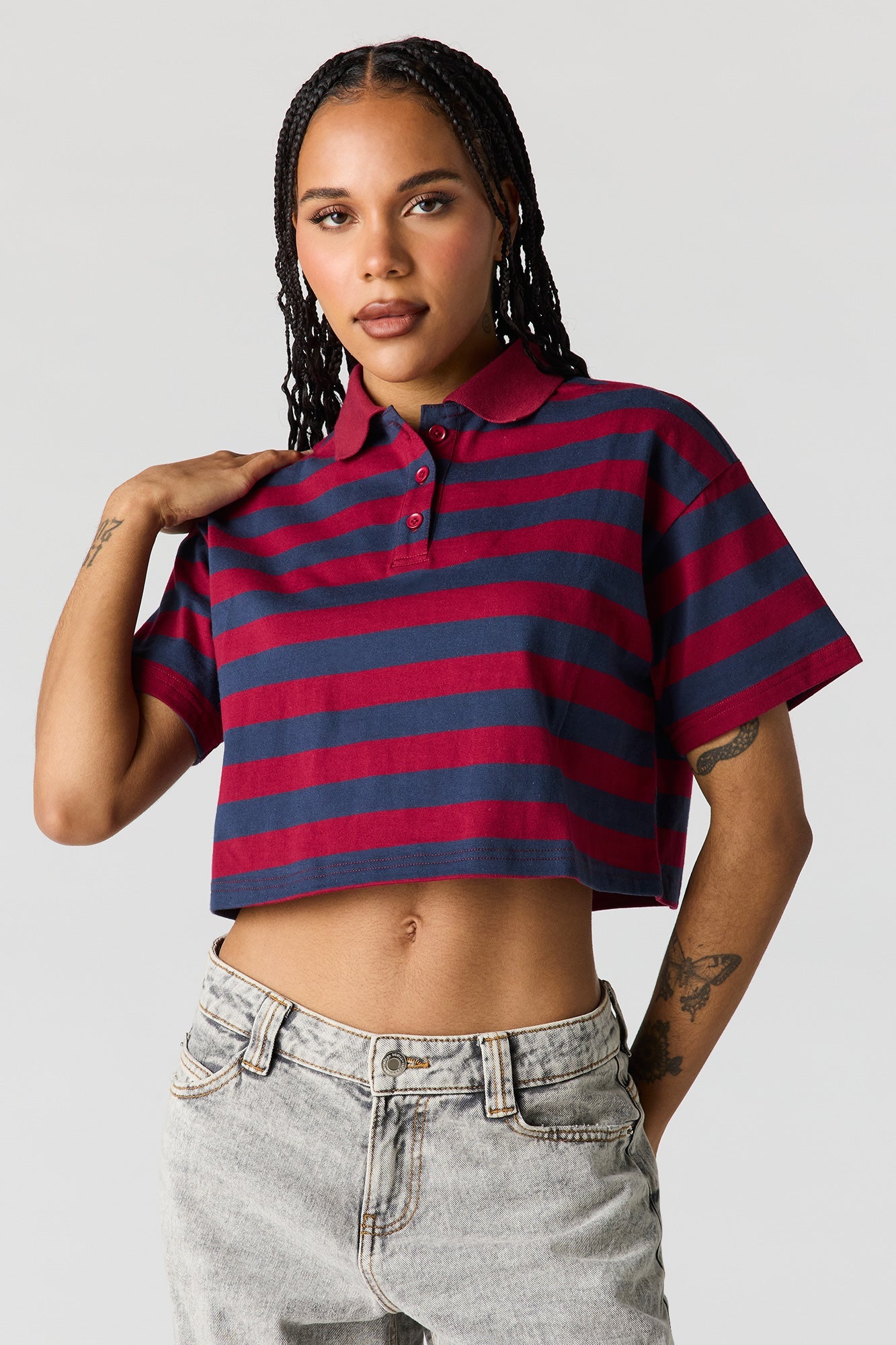 Luxe Heavy Cotton Striped Polo