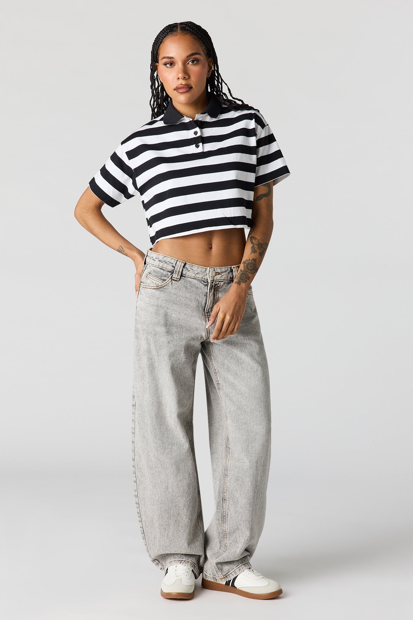 Luxe Heavy Cotton Striped Polo