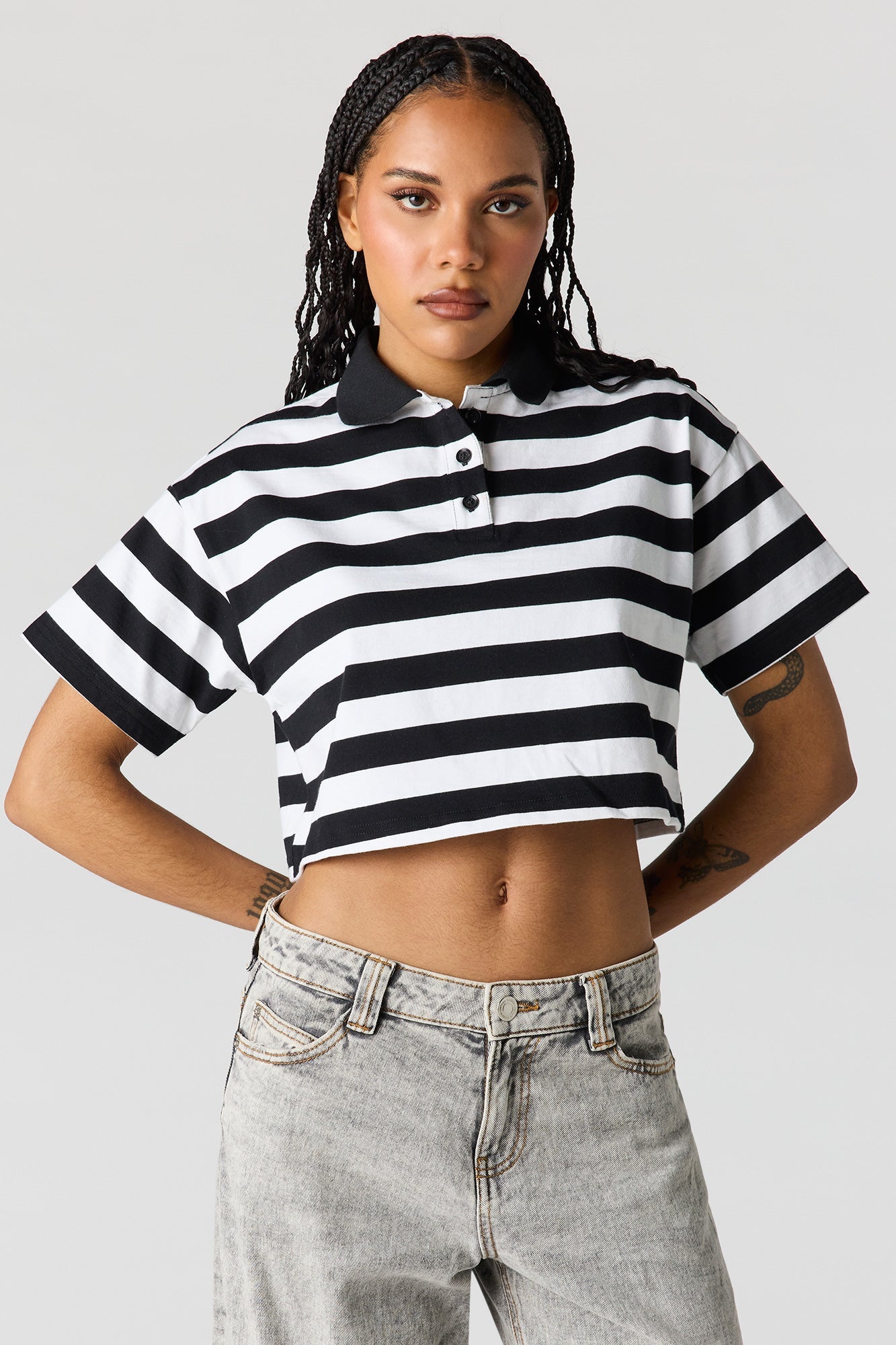 Luxe Heavy Cotton Striped Polo
