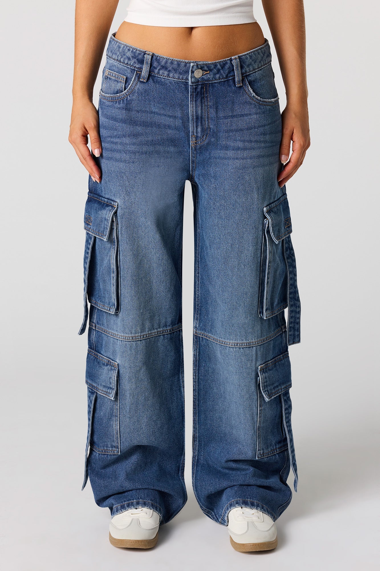Low Rise Cargo Strap Jean