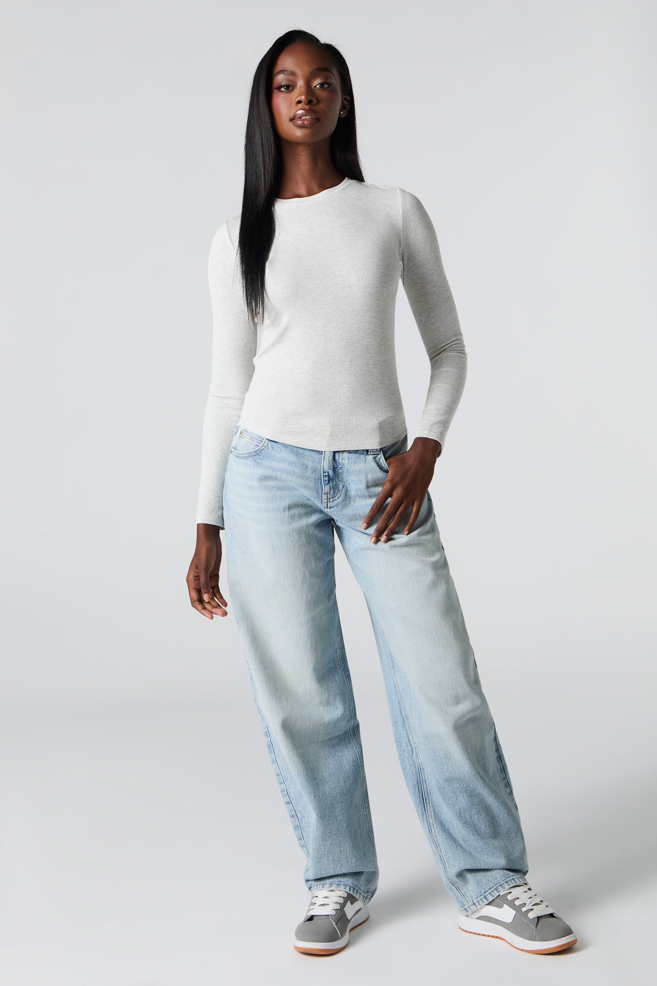 Low Rise Barrel Jean