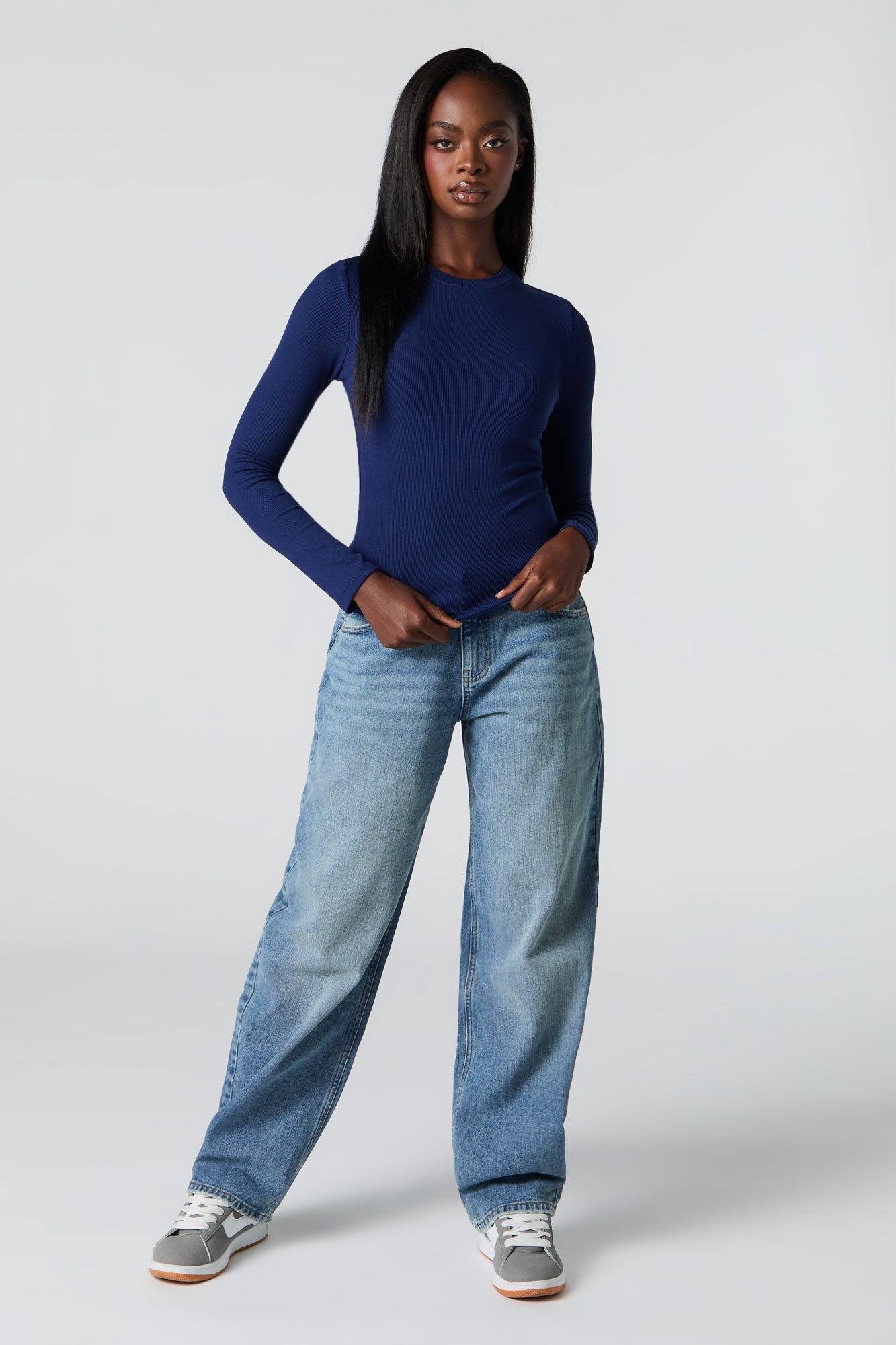 Low Rise Barrel Jean