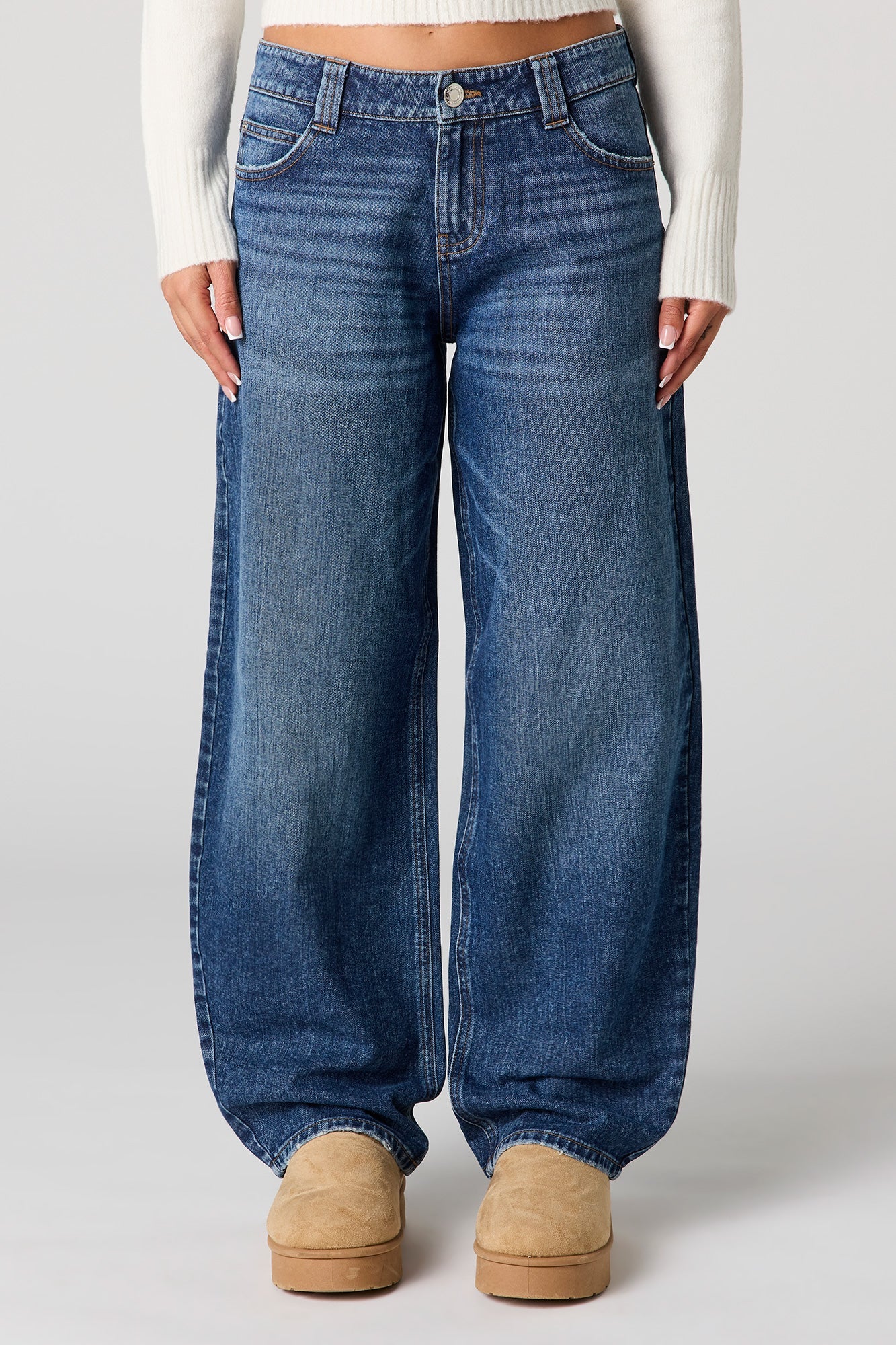 Low Rise Barrel Jean