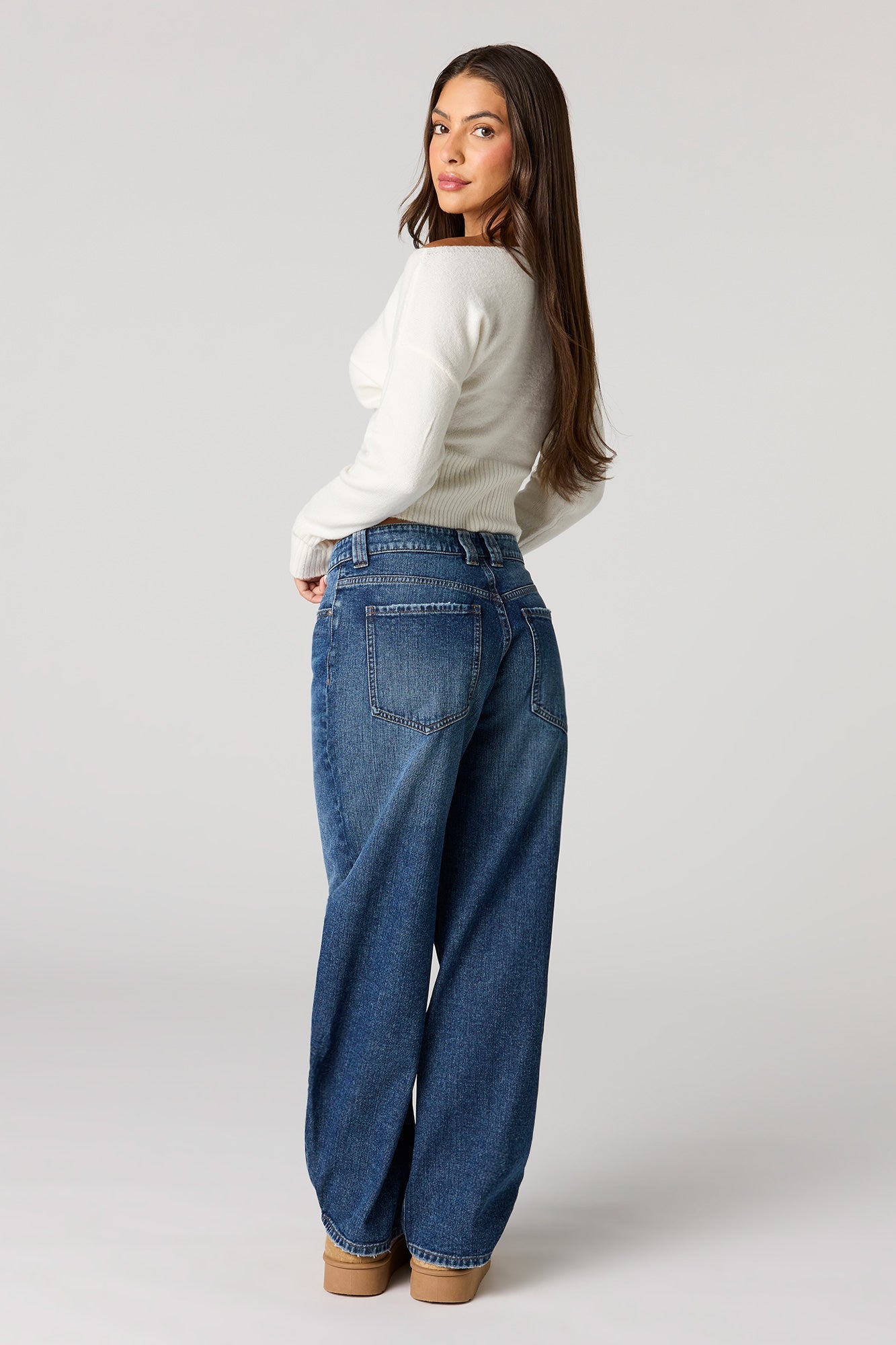 Low Rise Barrel Jean