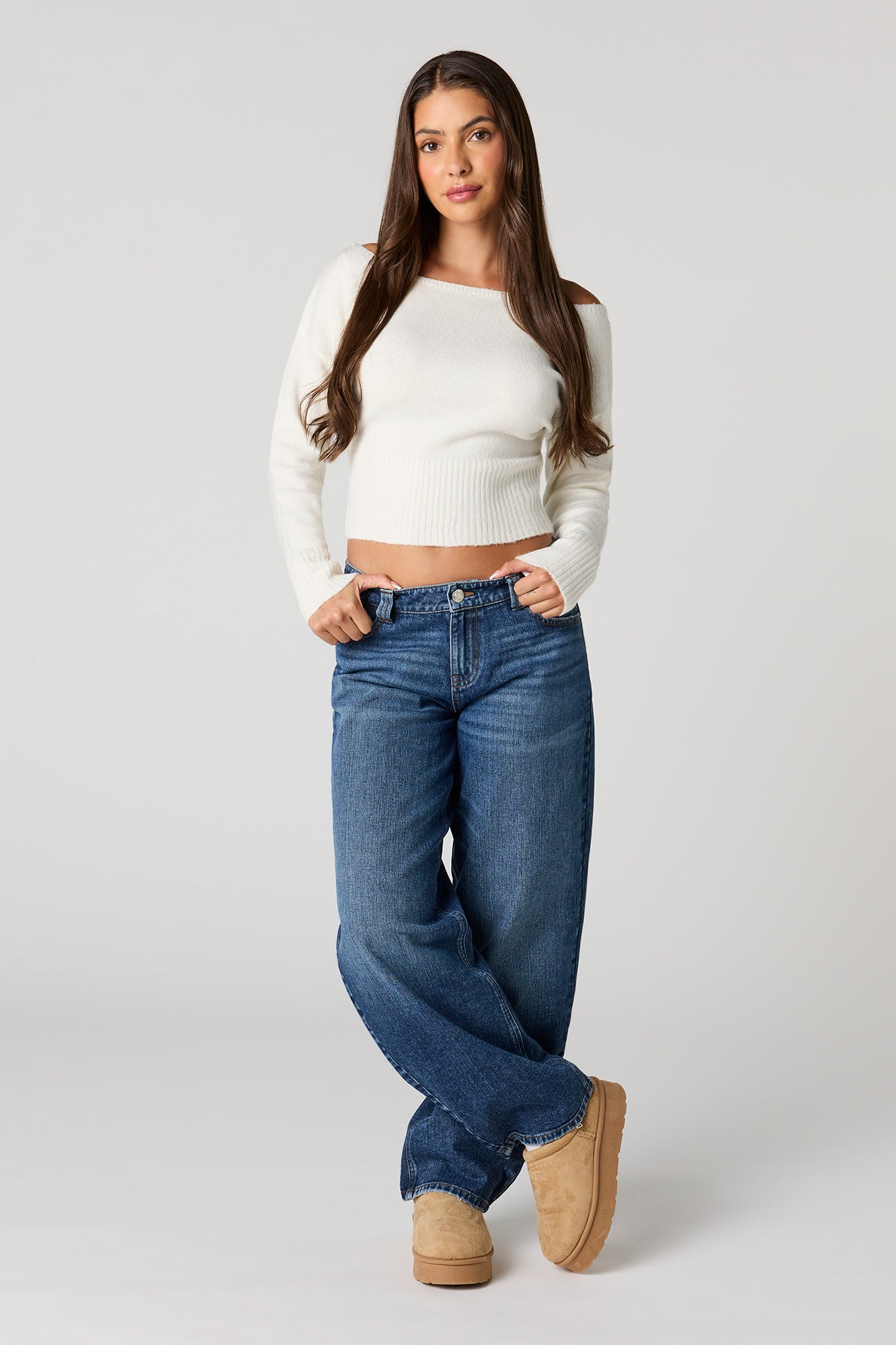 Low Rise Barrel Jean
