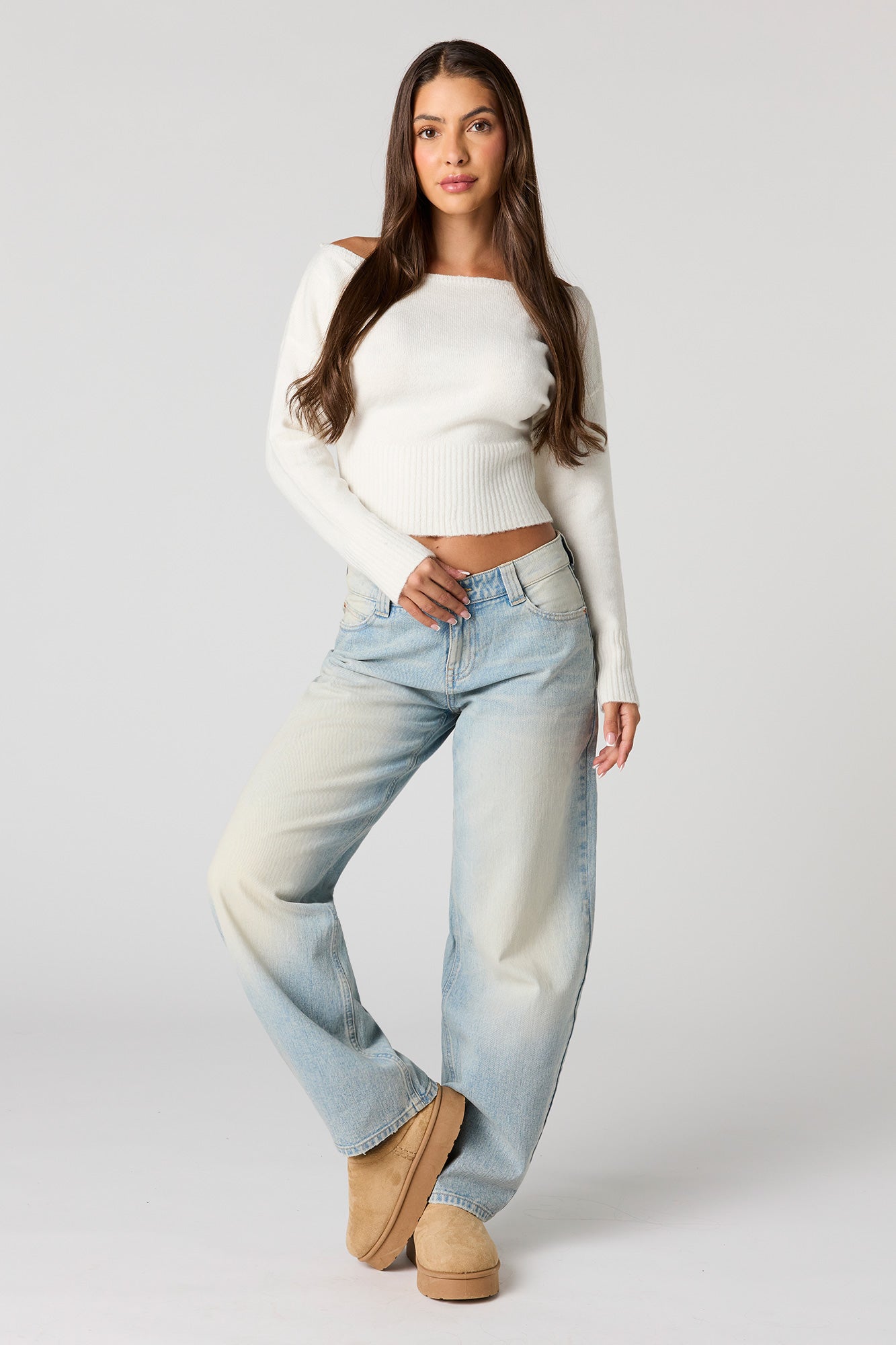Low Rise Barrel Jean