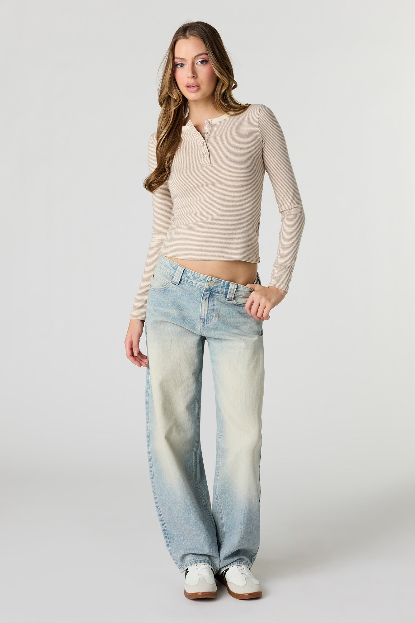 Low Rise Barrel Jean