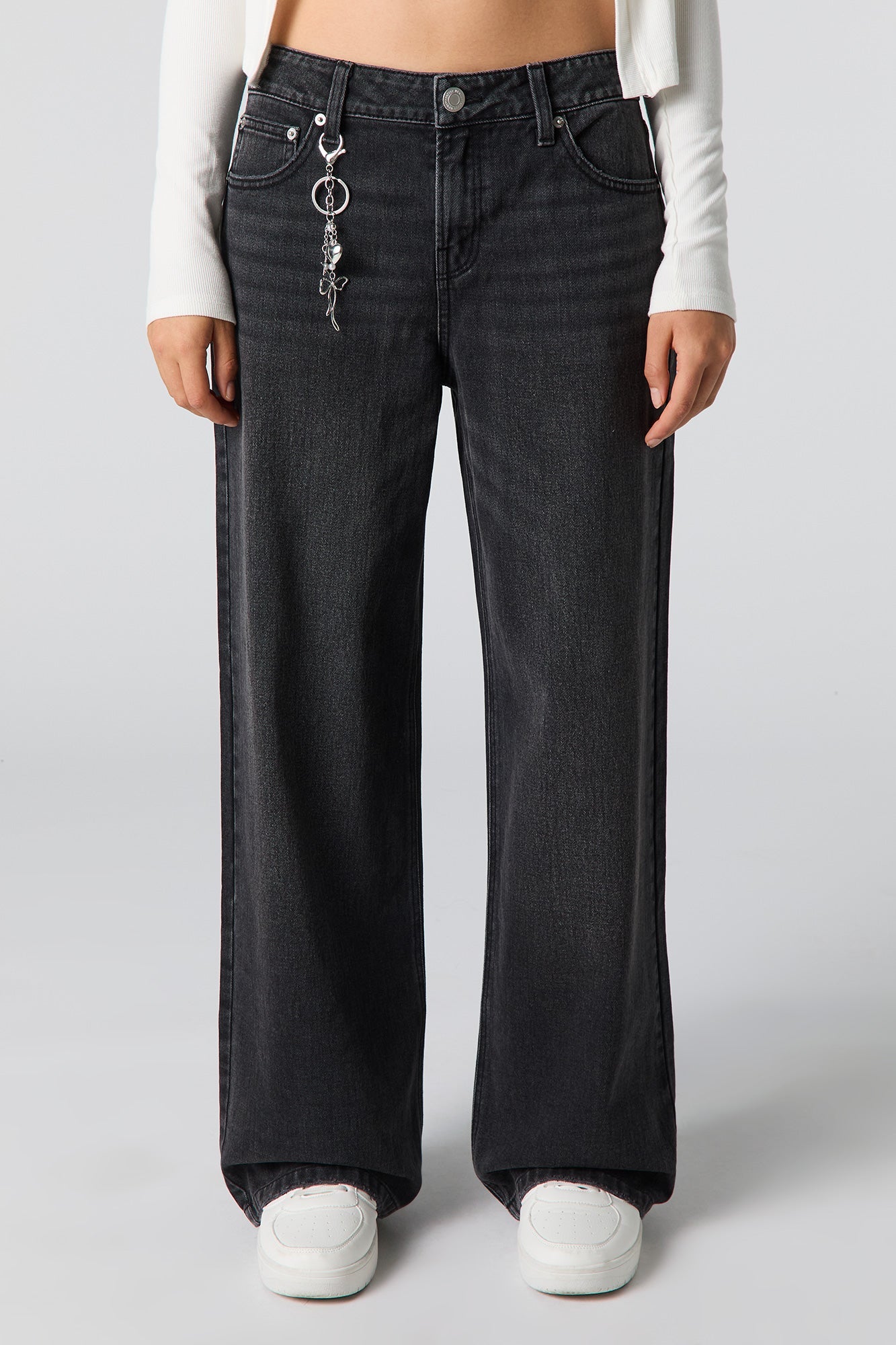 Low Rise Baggy Jean with Charm