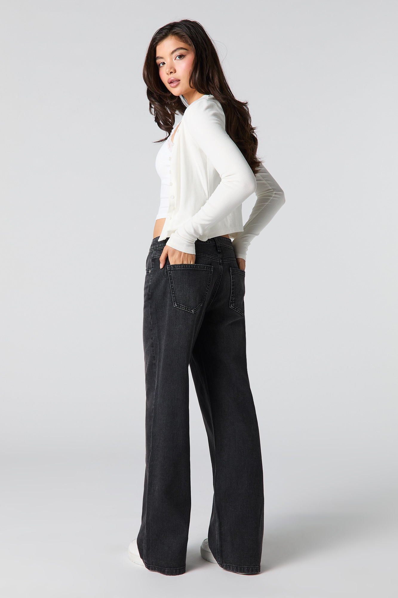 Low Rise Baggy Jean with Charm