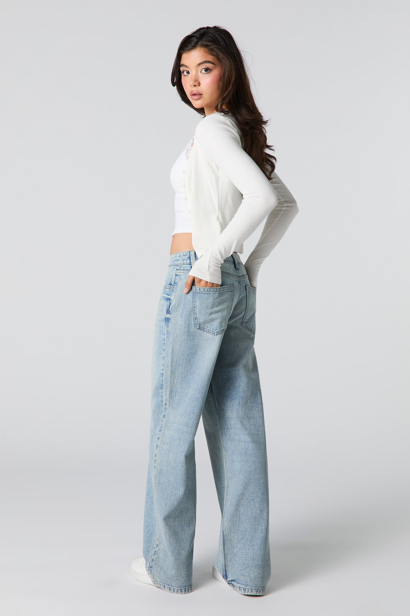 Low Rise Baggy Jean with Charm